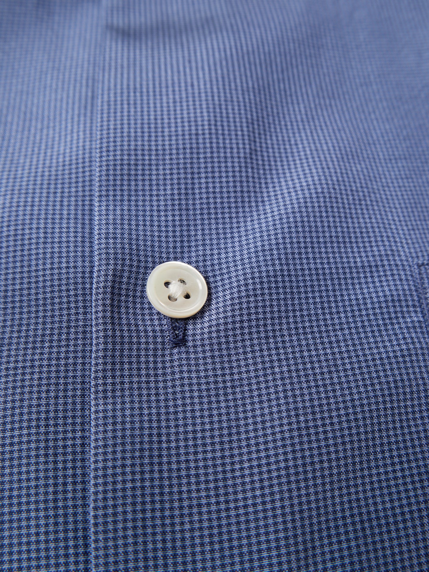 SILK/COTTON MICRO GINGHAM CHECK SHIRTS|BLUE