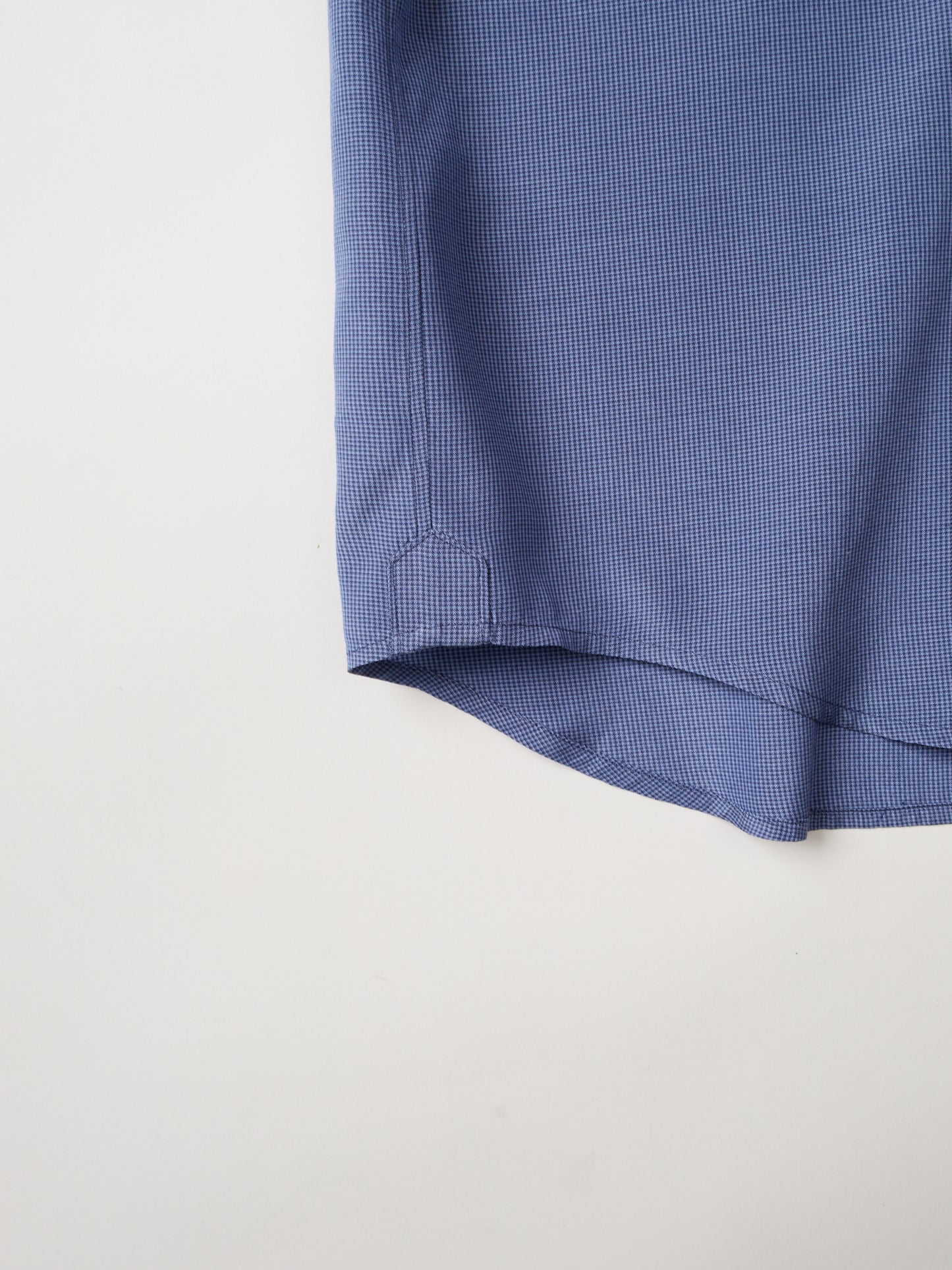 SILK/COTTON MICRO GINGHAM CHECK SHIRTS|BLUE
