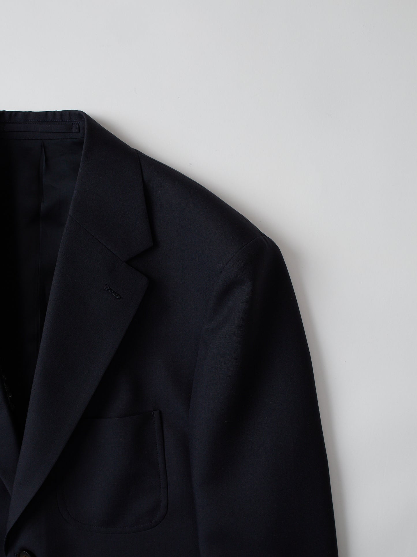 Super160's WOOL KID MOHAIR TROPICAL TAILORED JACKET|DARK NAVY