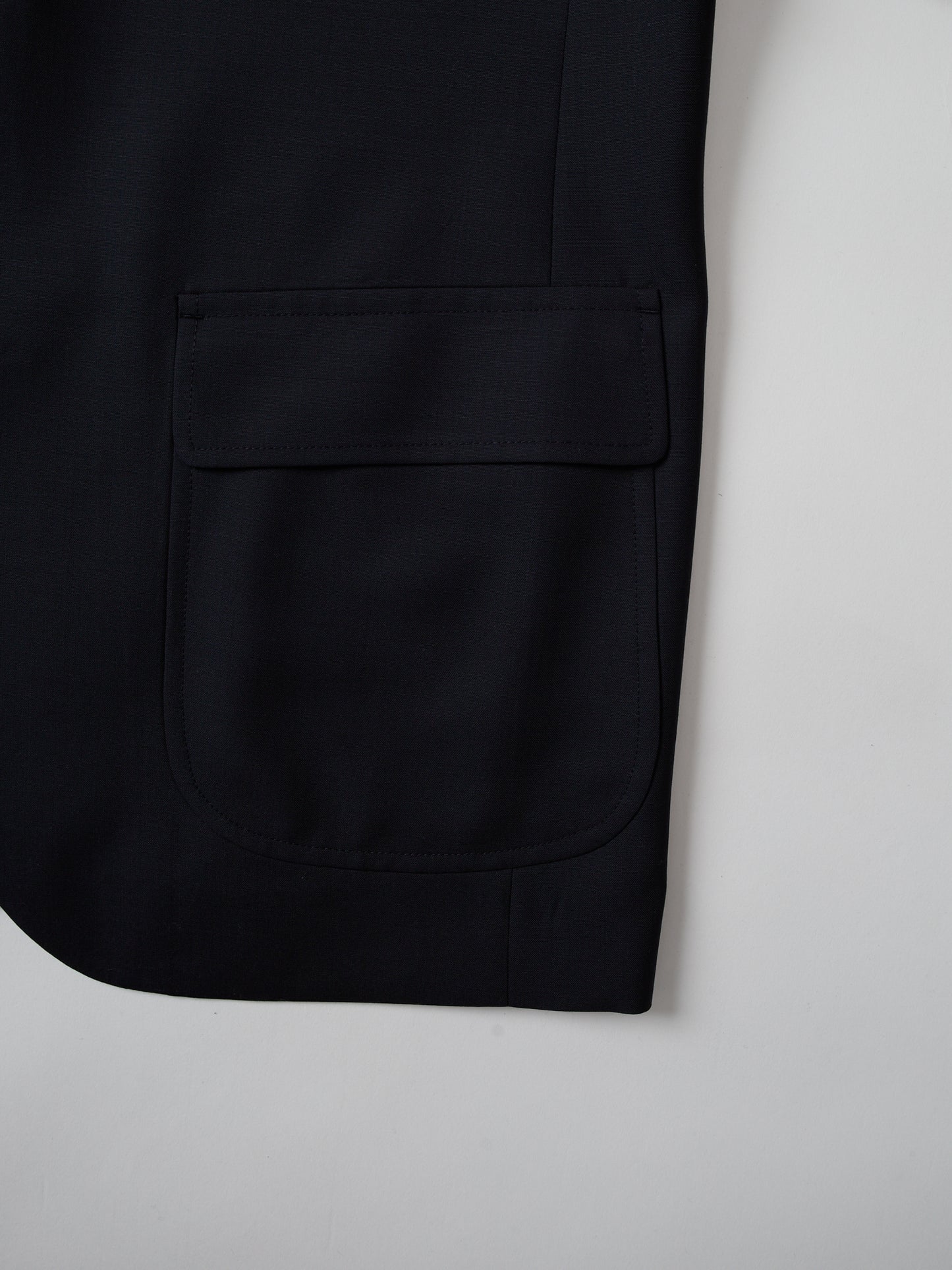Super160's WOOL KID MOHAIR TROPICAL TAILORED JACKET|DARK NAVY
