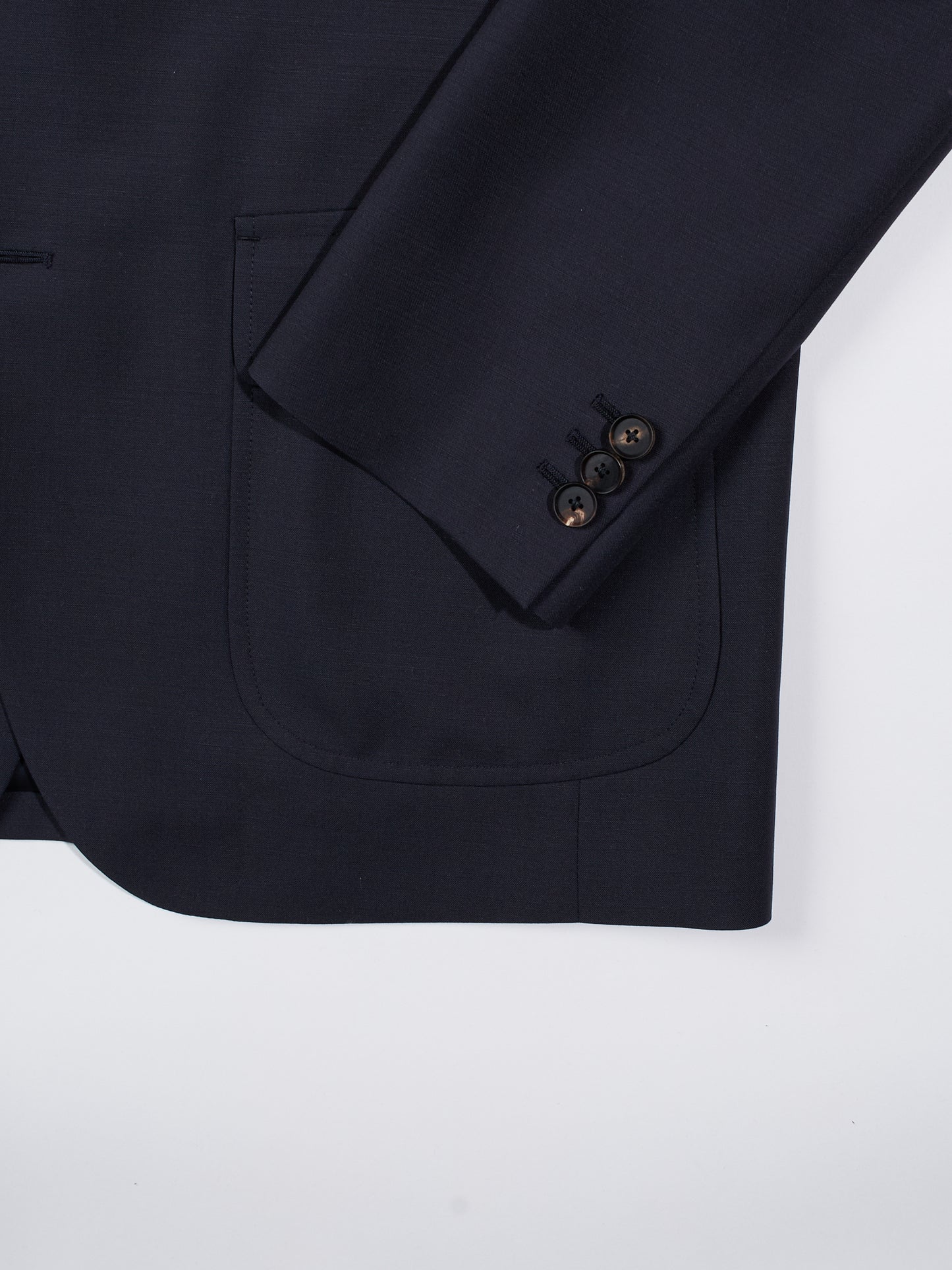 Super160's WOOL KID MOHAIR TROPICAL TAILORED JACKET|DARK NAVY