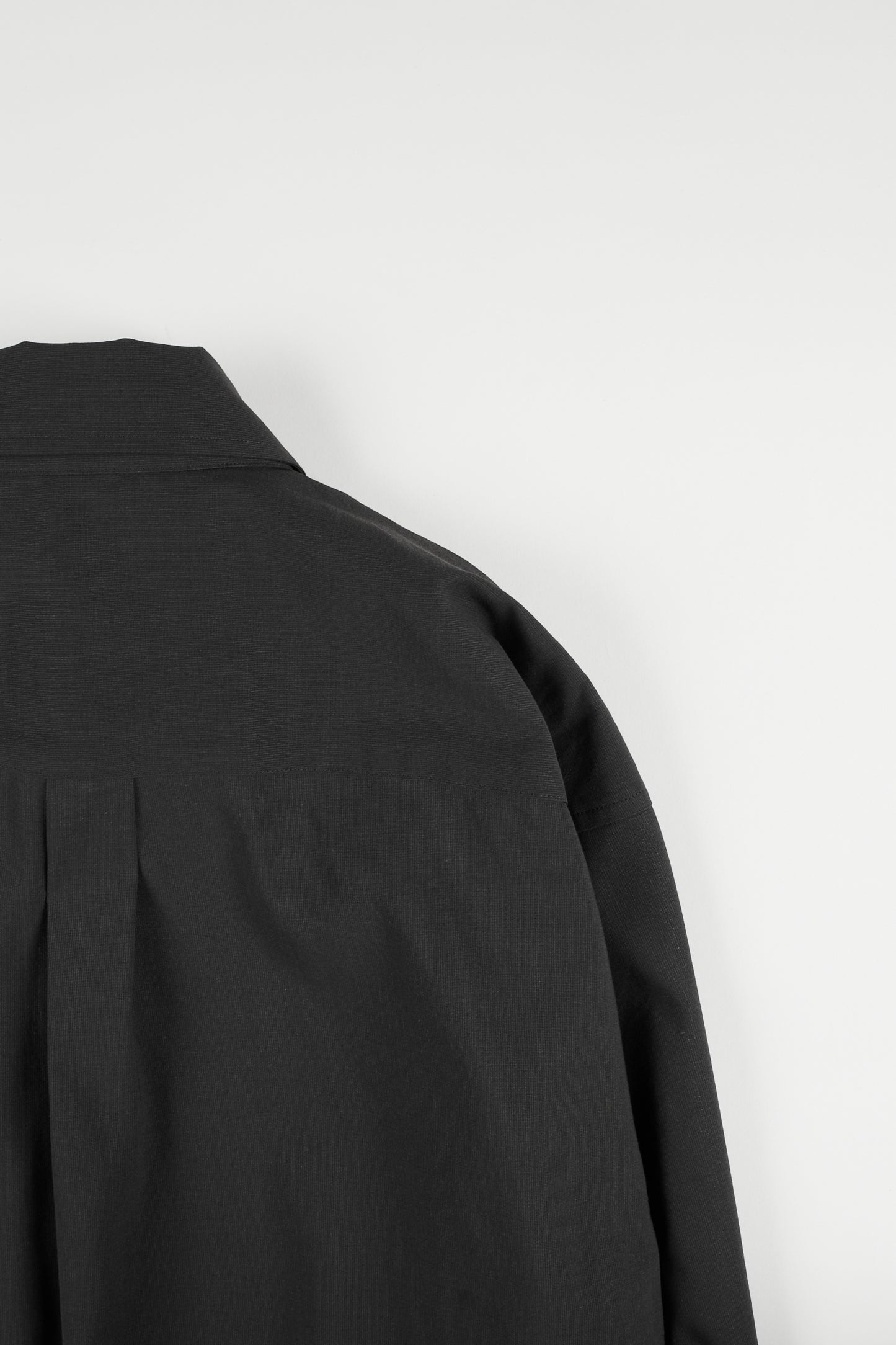 Super160's WOOL/PAPER SHIRTS|BLACK