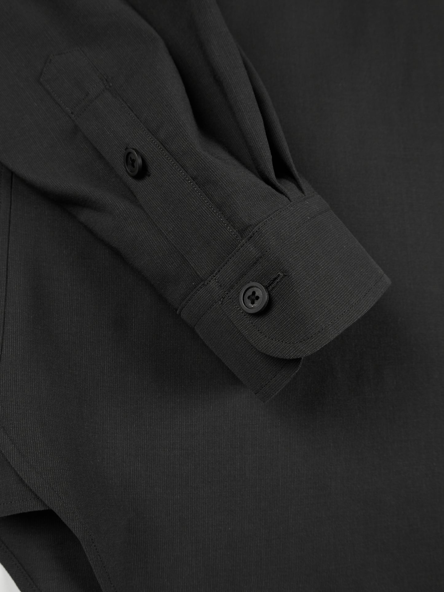 Super160's WOOL/PAPER SHIRTS|BLACK