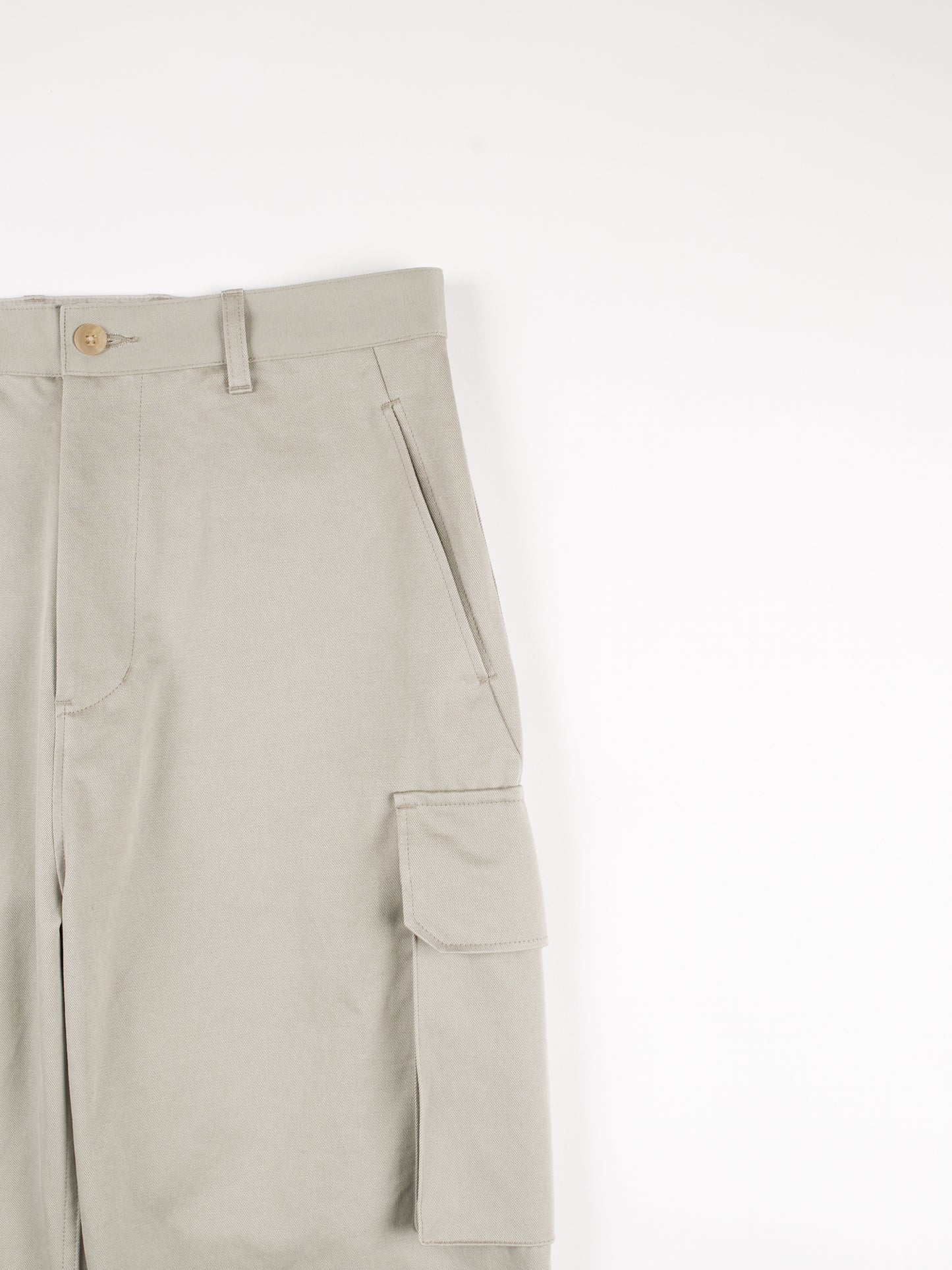FINX/ZIMBABWE COTTON M-47 CARGO PANTS|GREIGE
