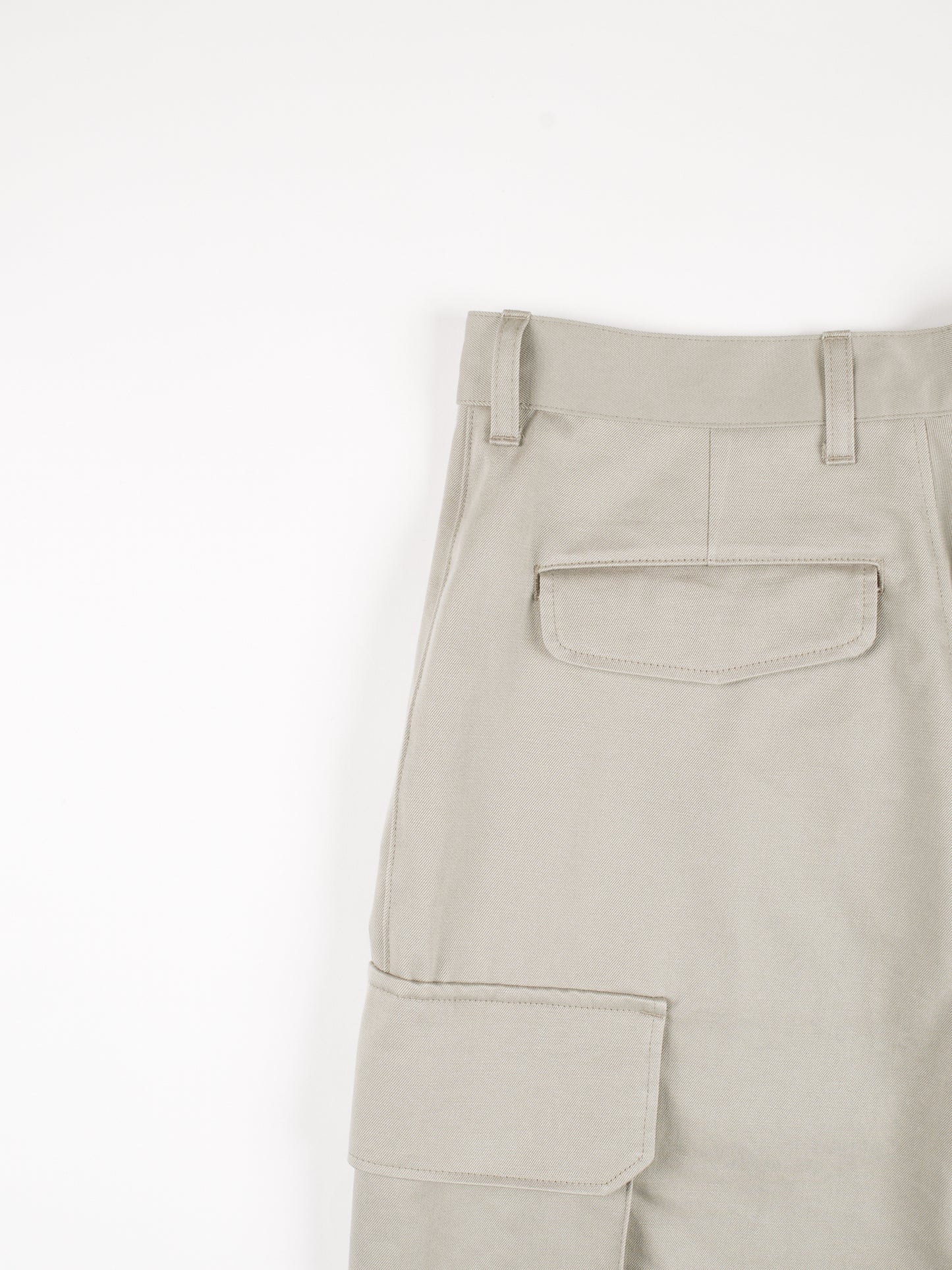 FINX/ZIMBABWE COTTON M-47 CARGO PANTS|GREIGE