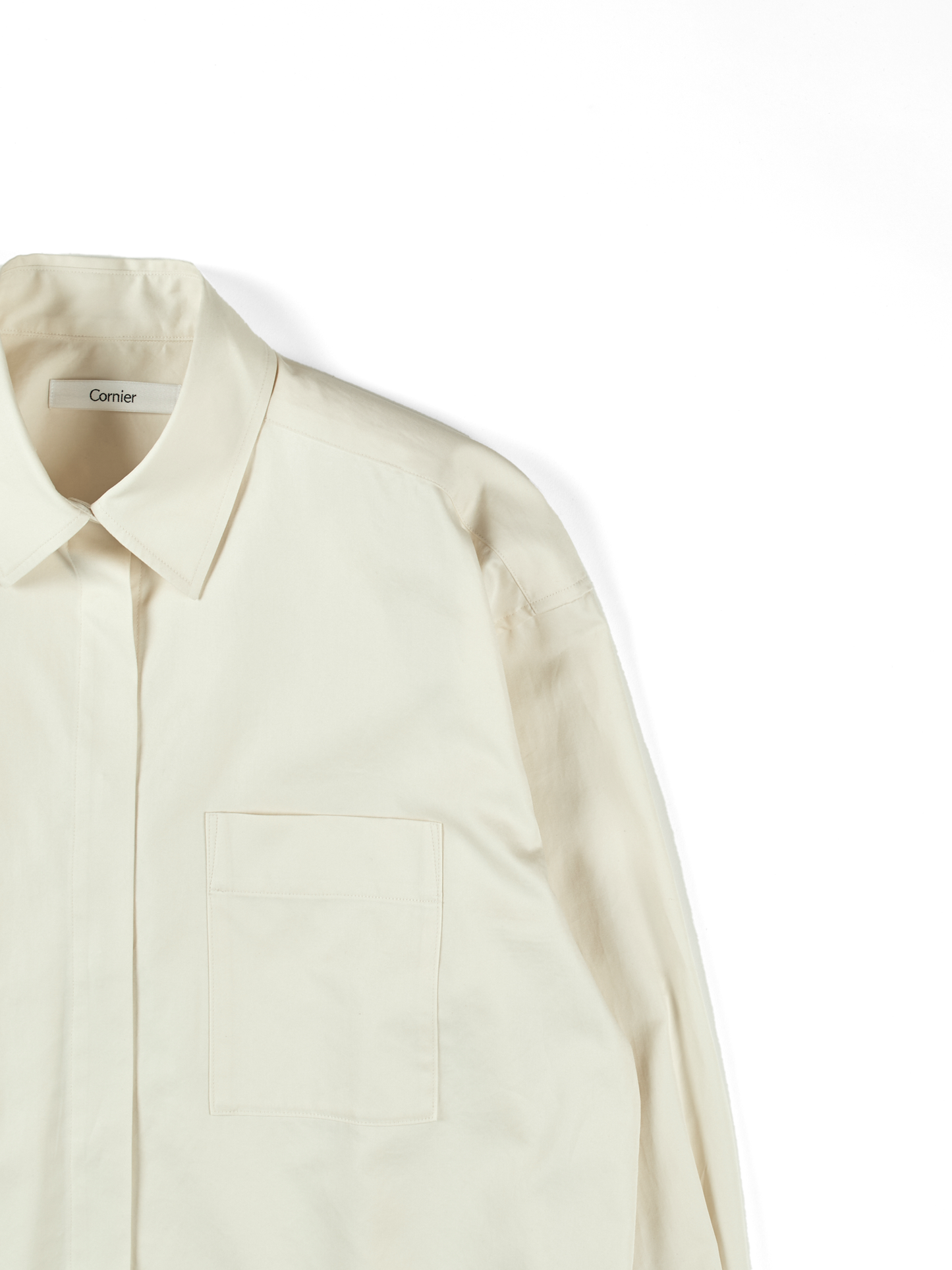 FINX Cotton Twill Fly Front Shirts|Light Yellow