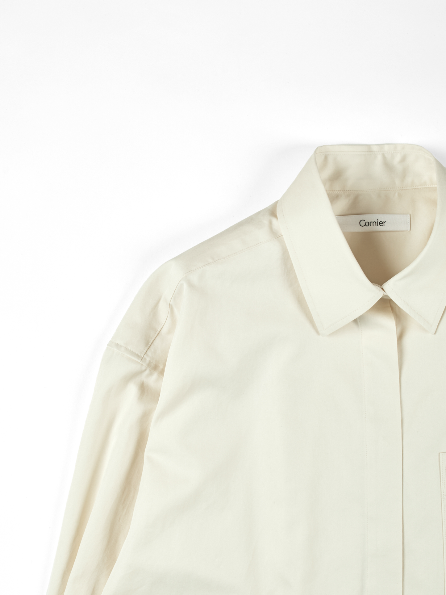 FINX Cotton Twill Fly Front Shirts|Light Yellow
