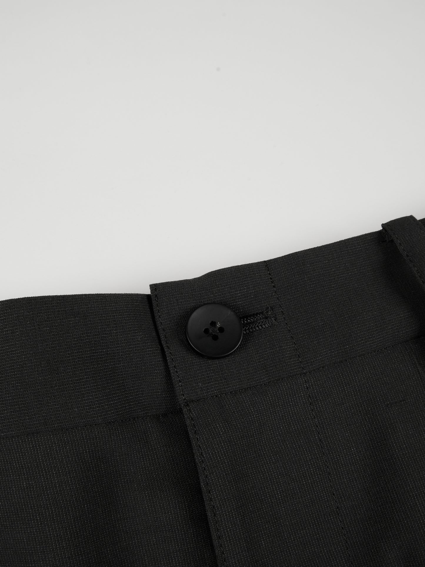 Super160's WOOL/PAPER EASY PANTS|BLACK