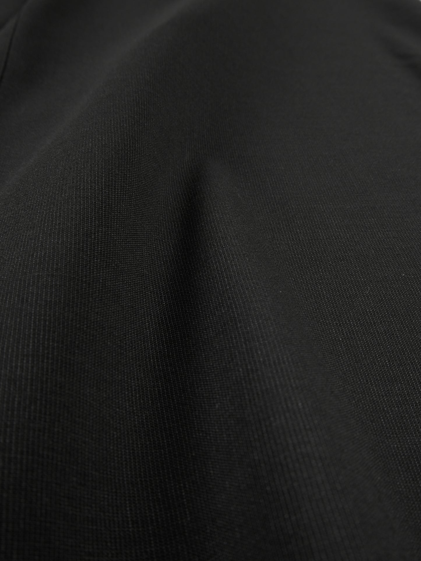 Super160's WOOL/PAPER EASY PANTS|BLACK