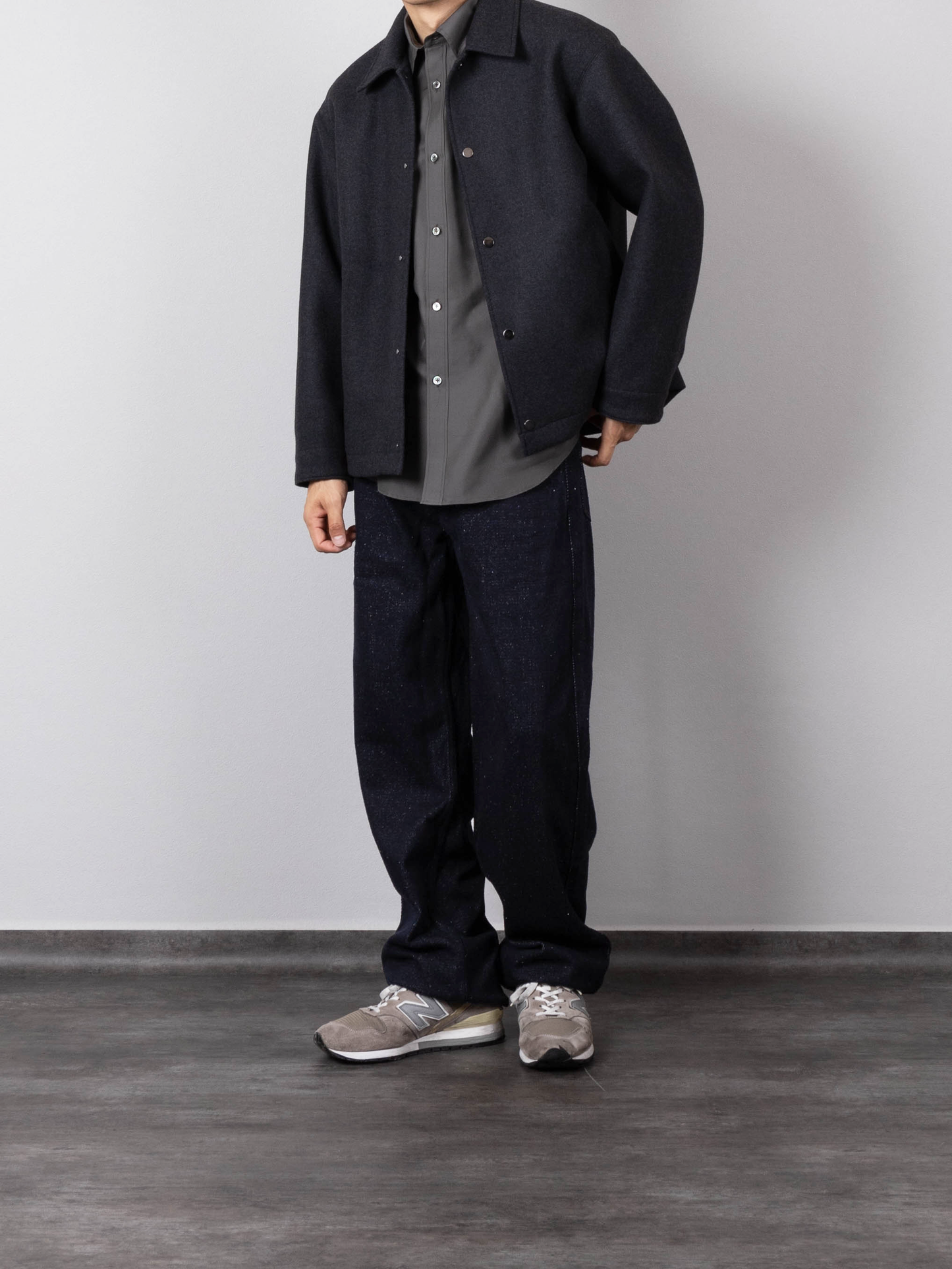 Model 176cm/66kg sizeM colorTOP GRAY着用