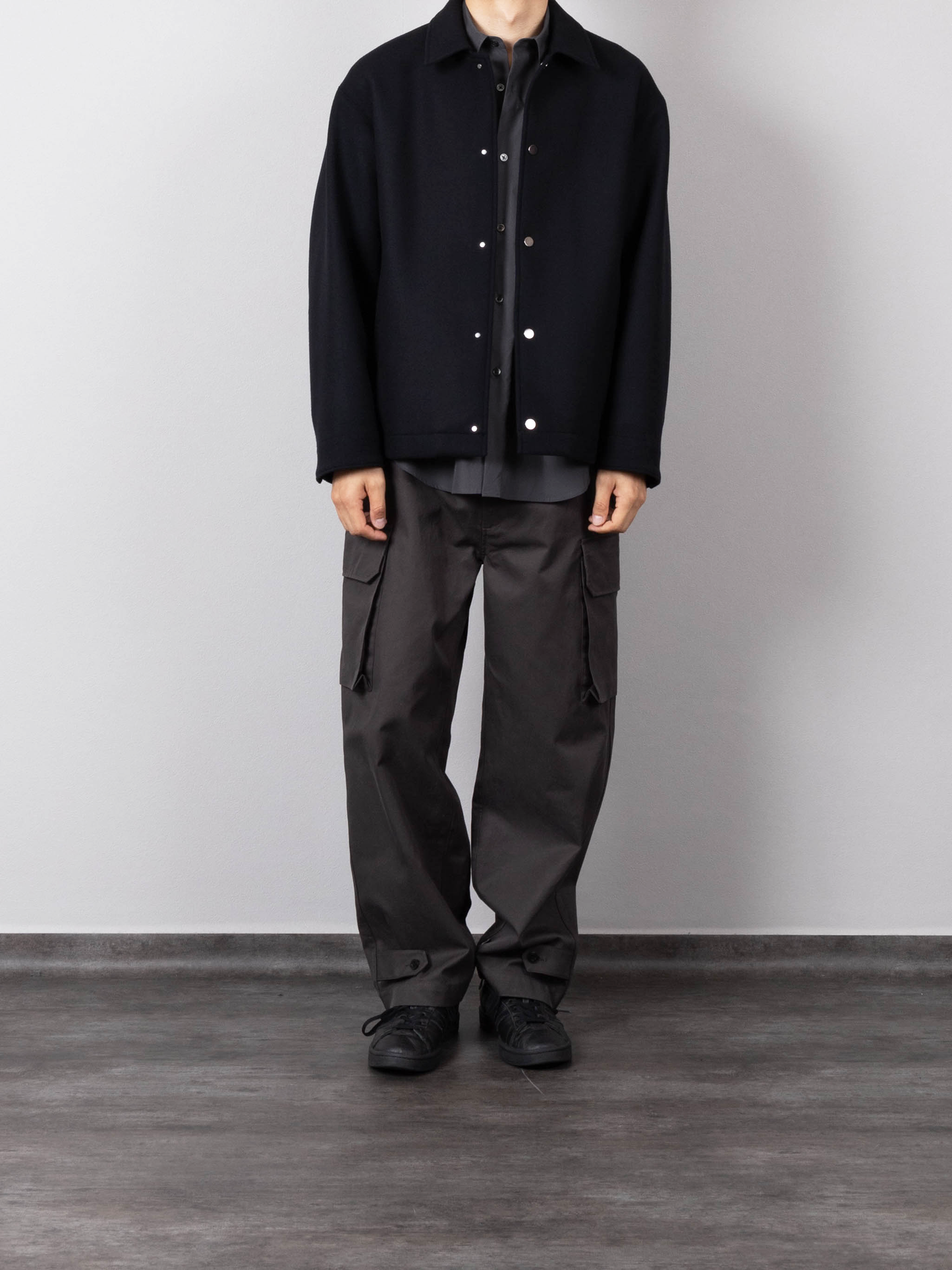 Model 176cm/66kg sizeM colorBLACK着用