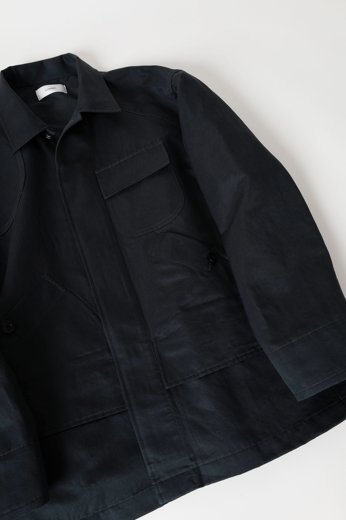 FINX COTTON/RAMIE TWILL HUNTING JACKET|CARBON
