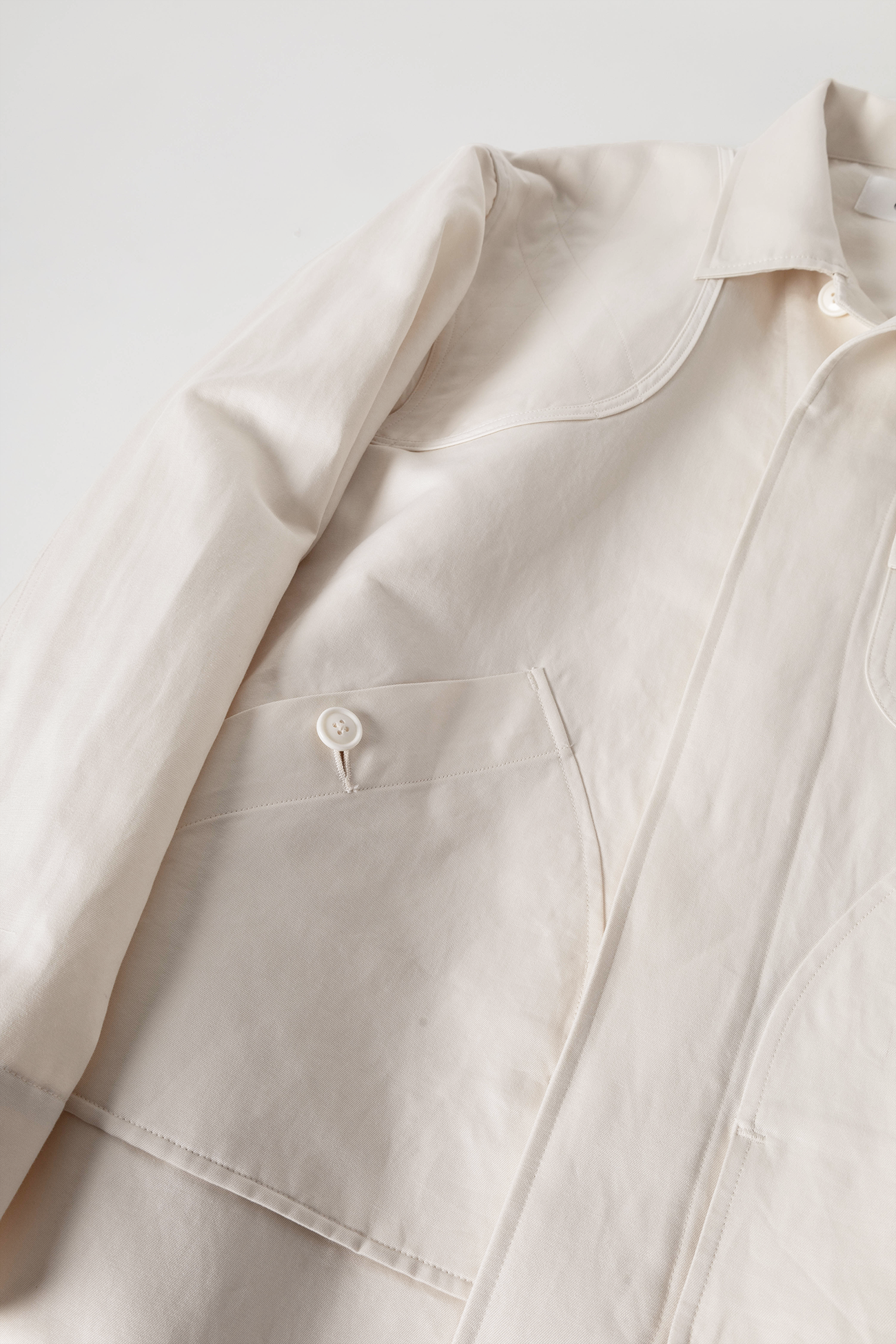 FINX COTTON/RAMIE TWILL HUNTING JACKET|OATMEAL
