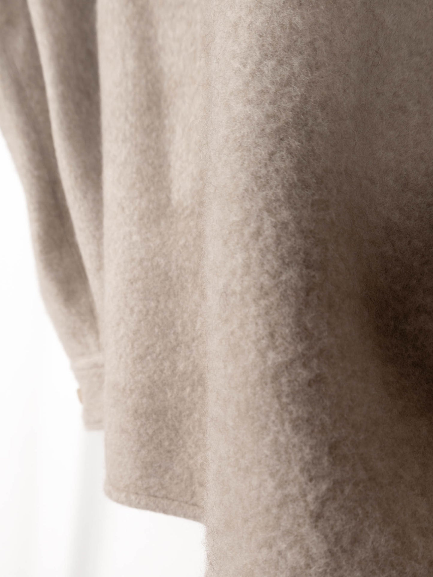 LAMB WOOL CASHMERE MOSSER OVER SHIRTS|NATURAL