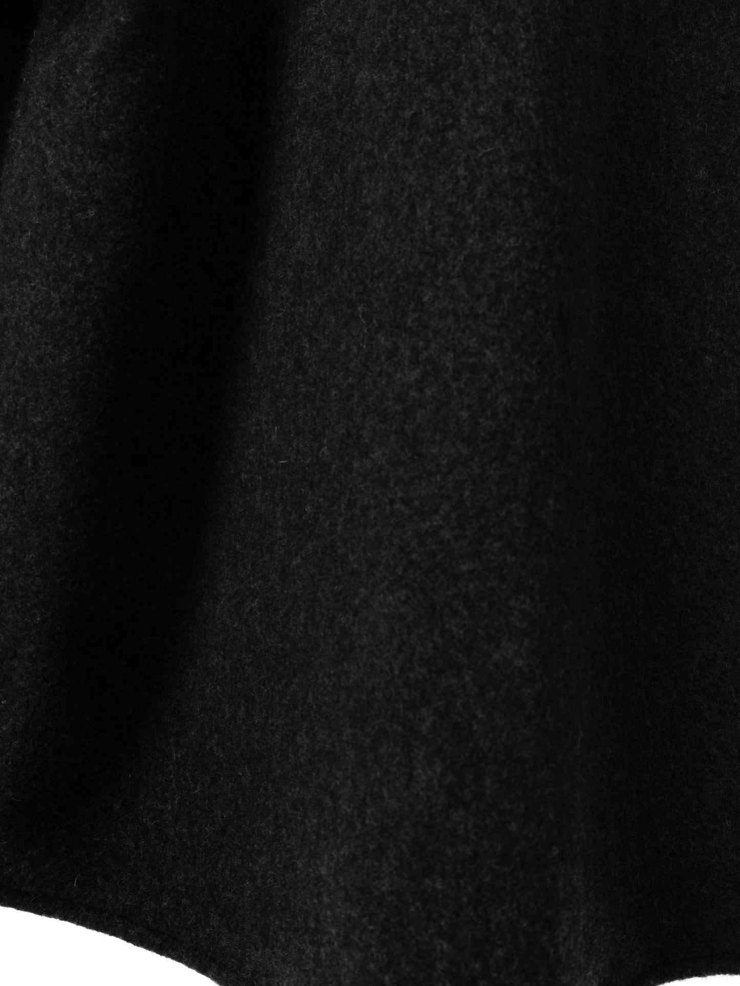 LAMB WOOL CASHMERE MOSSER OVER SHIRTS|TOP BLACK