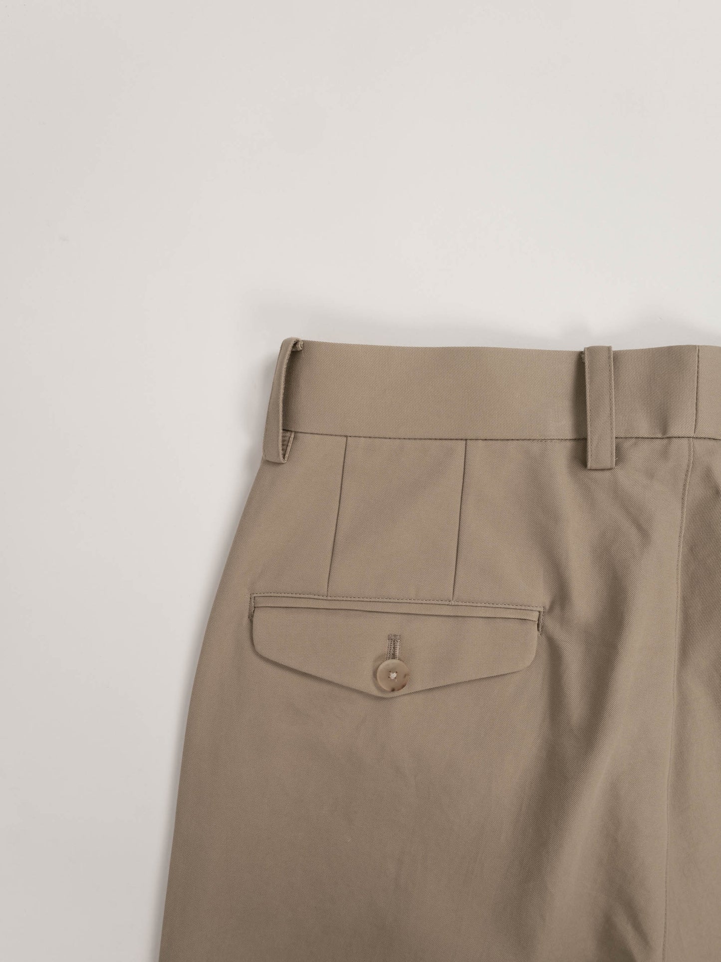 FINX COTTON GABARDINE SLACKS|BEIGE