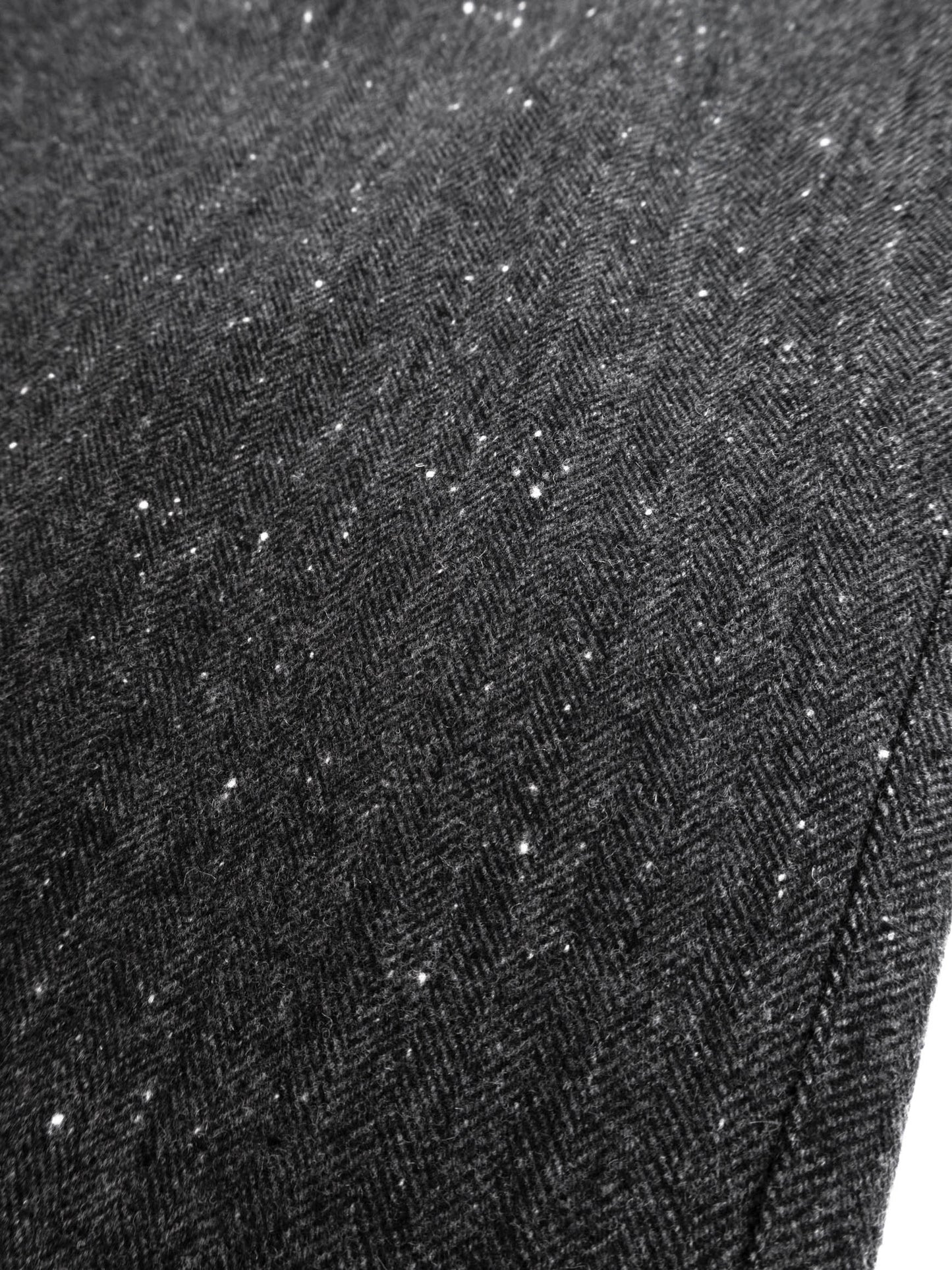 SHETLAND WOOL MIX TWEED WIDE PANTS|BLACK MIX