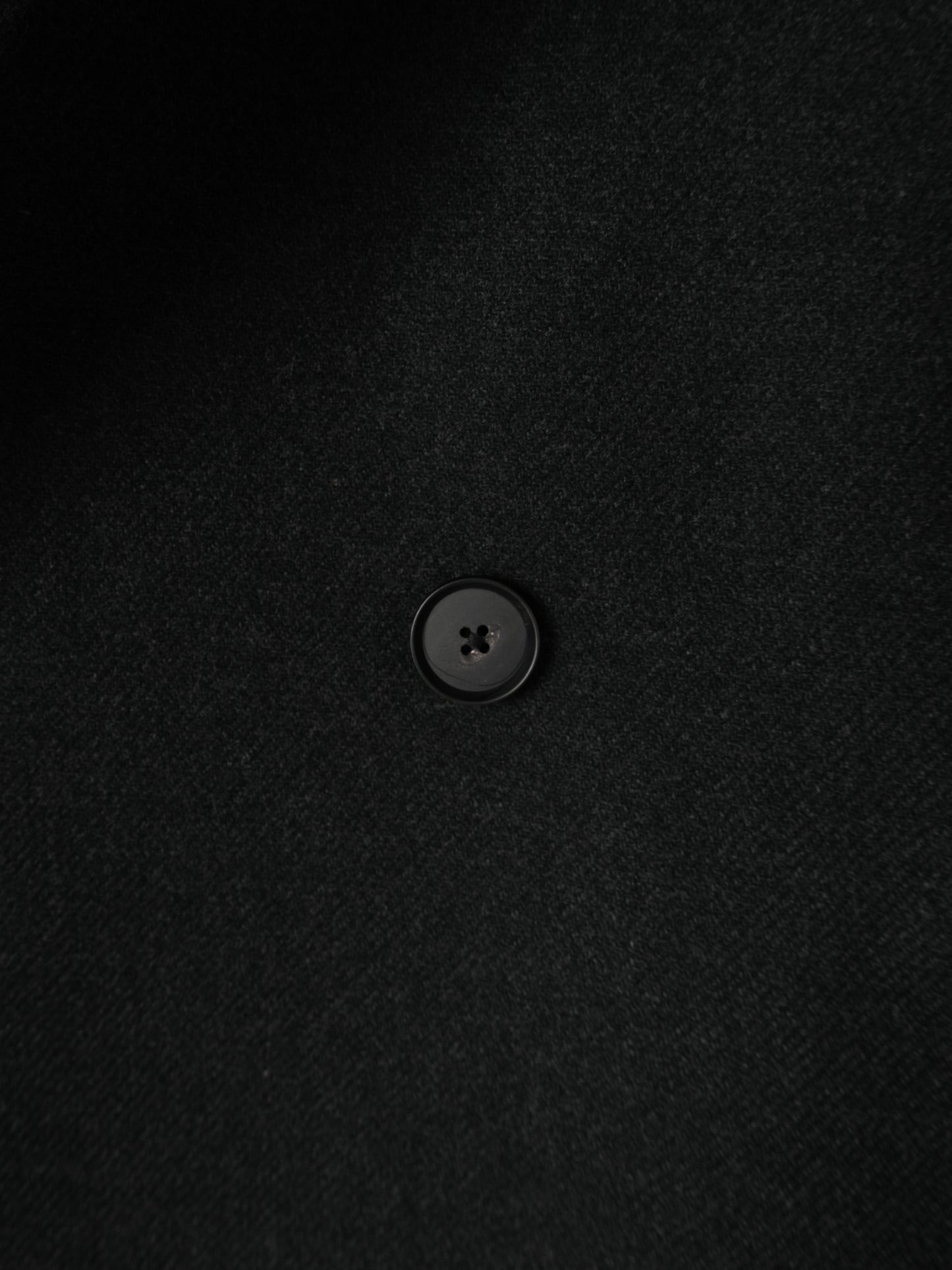 Super160's WOOL DOUBLE CLOTH PEA COAT|TOP BLACK
