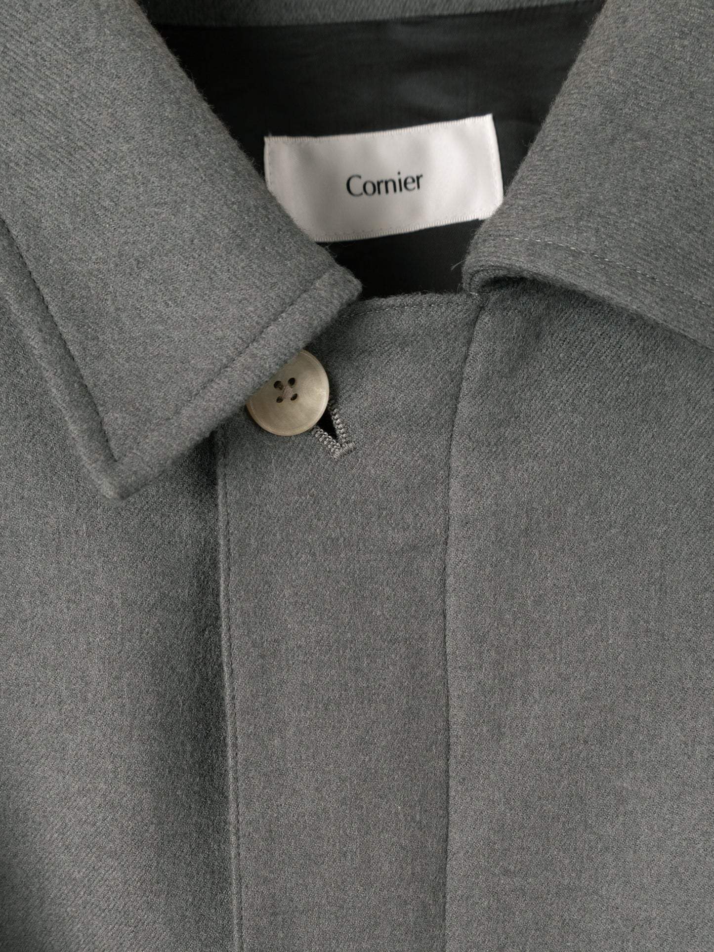 Super130's WOOL DOUBLE CLOTH BLOUSON|LIGHT GRAY