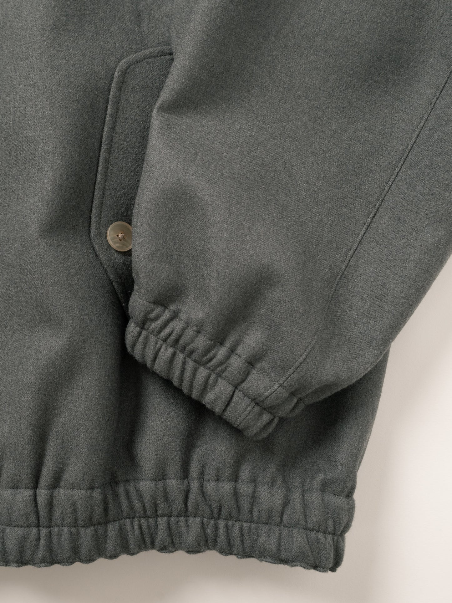 Super130's WOOL DOUBLE CLOTH BLOUSON|LIGHT GRAY