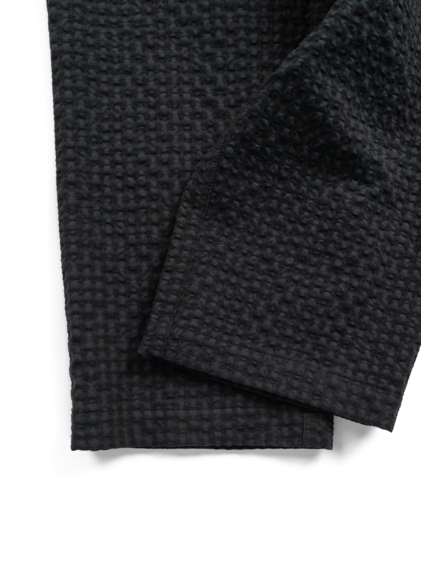 Super130's WOOL/COTTON SHRINK EASY PANTS|BLACK CHECK