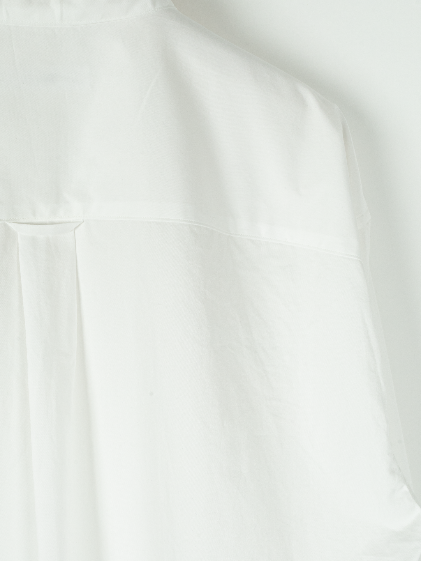 FINX COTTON TWILL BAND COLLAR SHIRTS|WHITE