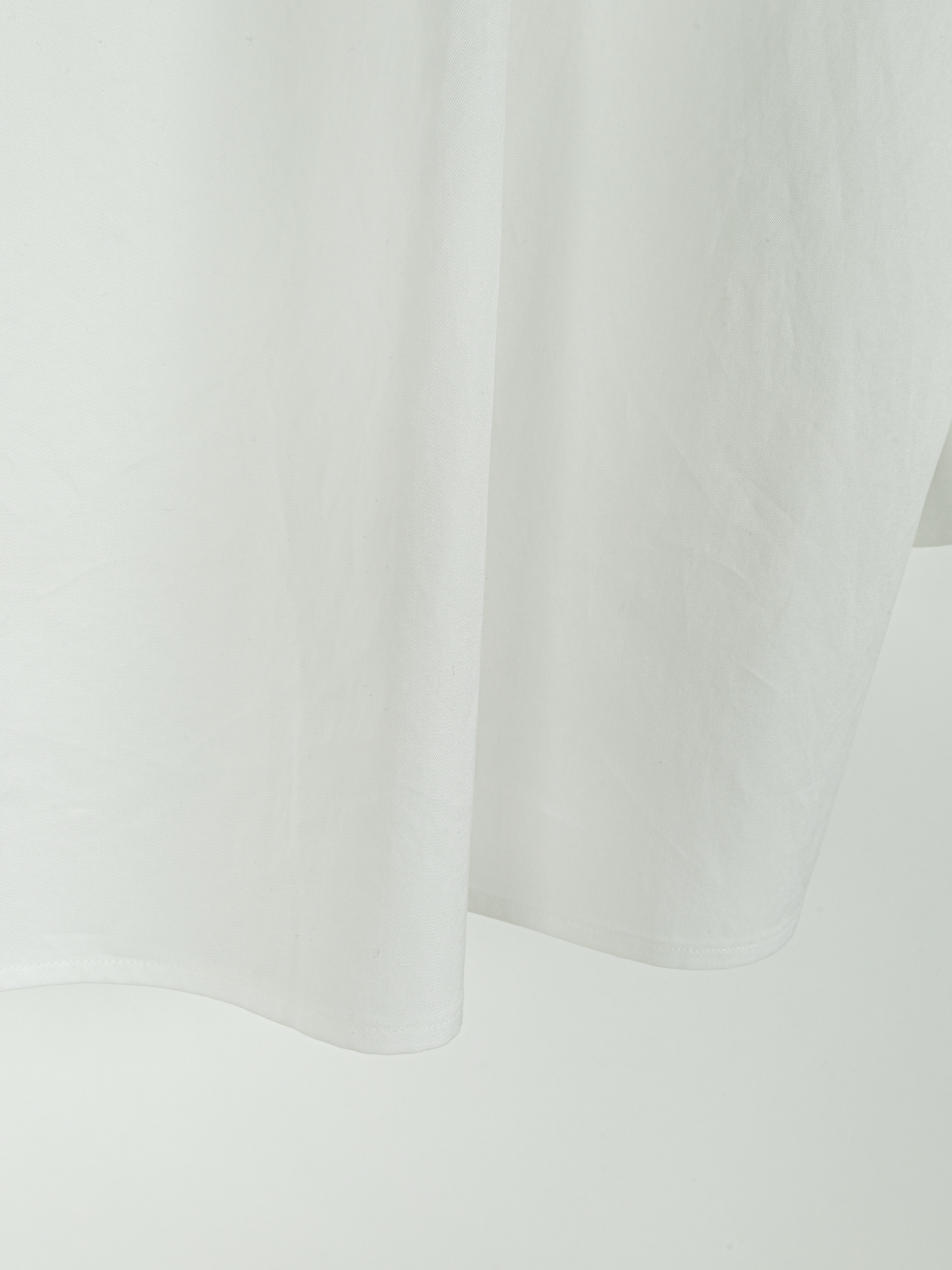 FINX COTTON TWILL BAND COLLAR SHIRTS|WHITE
