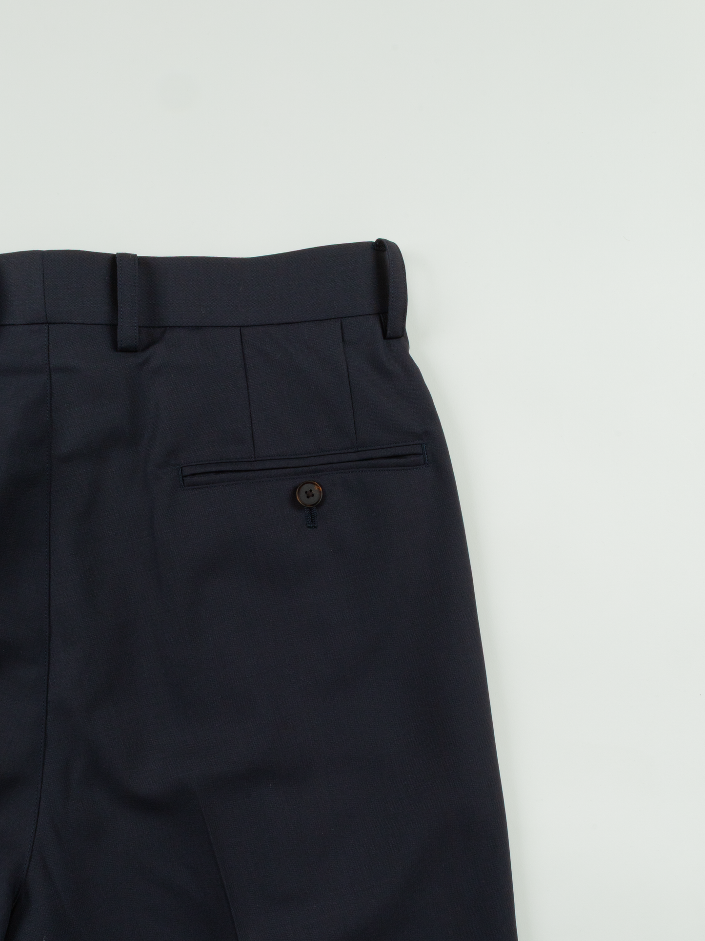 Super160's WOOL/KID MOHAIR SLACKS|DARK NAVY