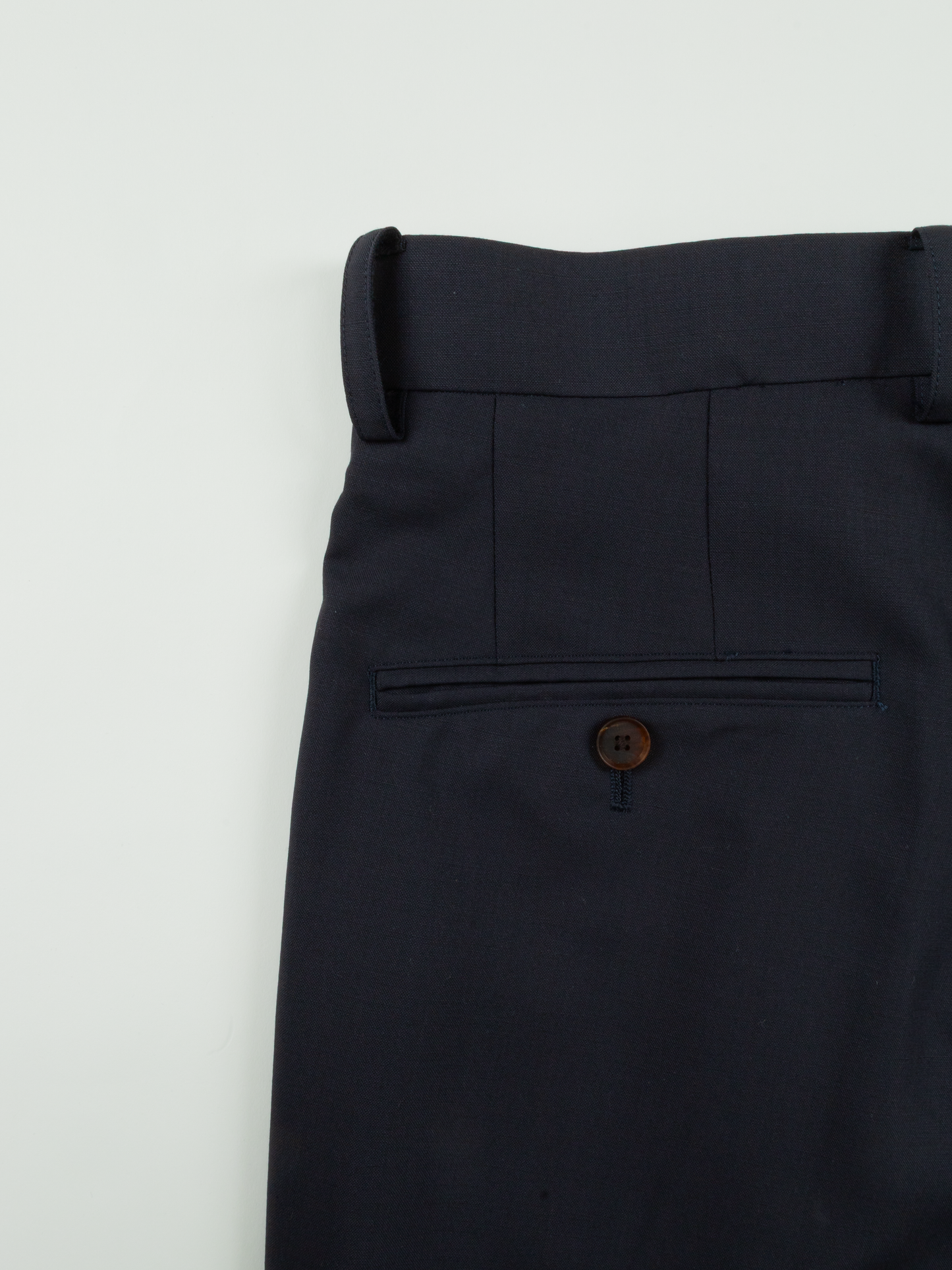 Super160's WOOL/KID MOHAIR SLACKS|DARK NAVY