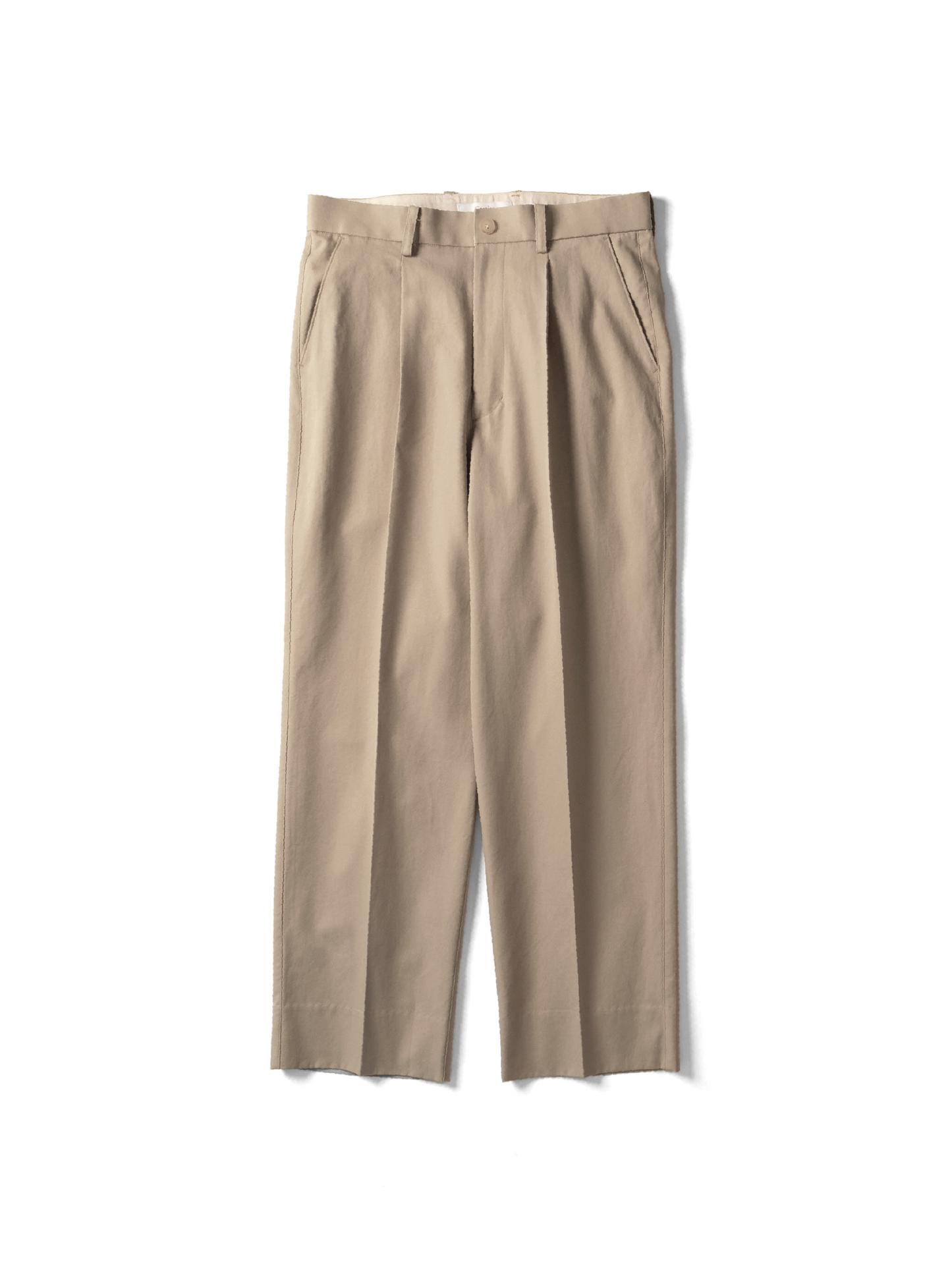 FINX COTTON GABARDINE SLACKS|BEIGE