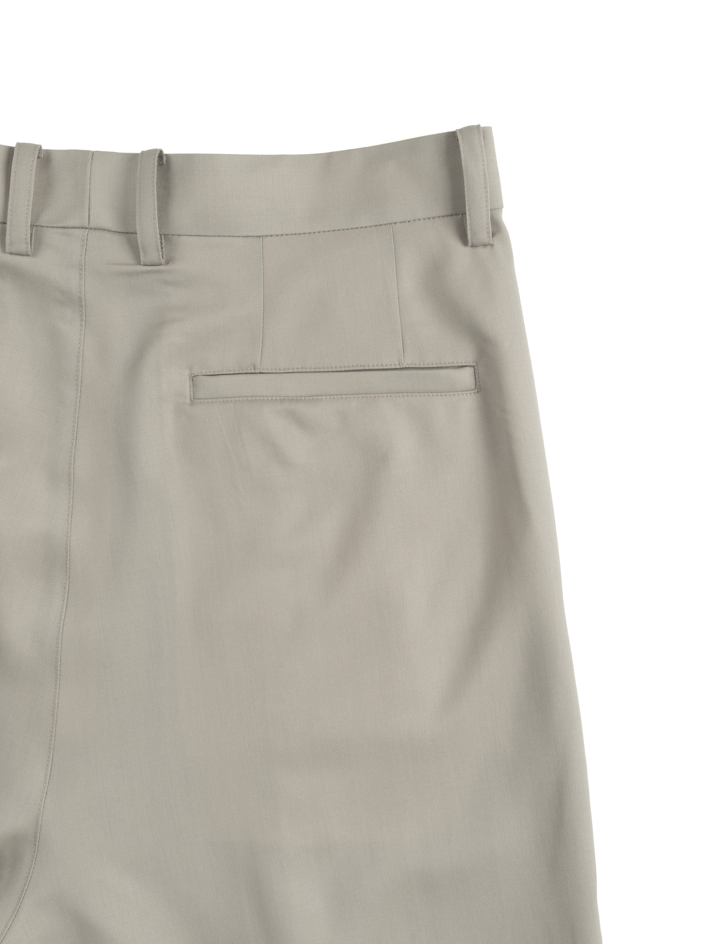 Super130's Worsted Wool Light Gabardine Wide Pants|Dusty Beige