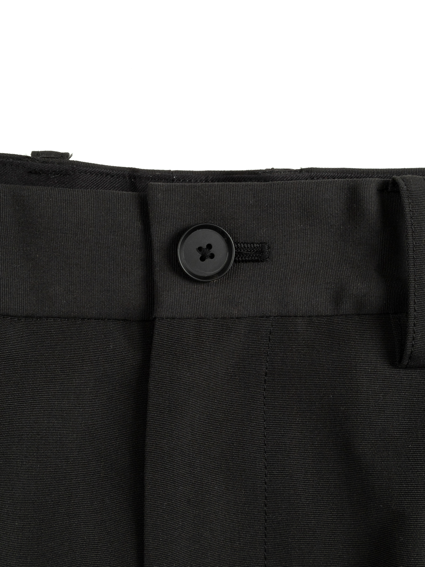 THE FINEST WOOL CANVAS SLACKS|BLACK
