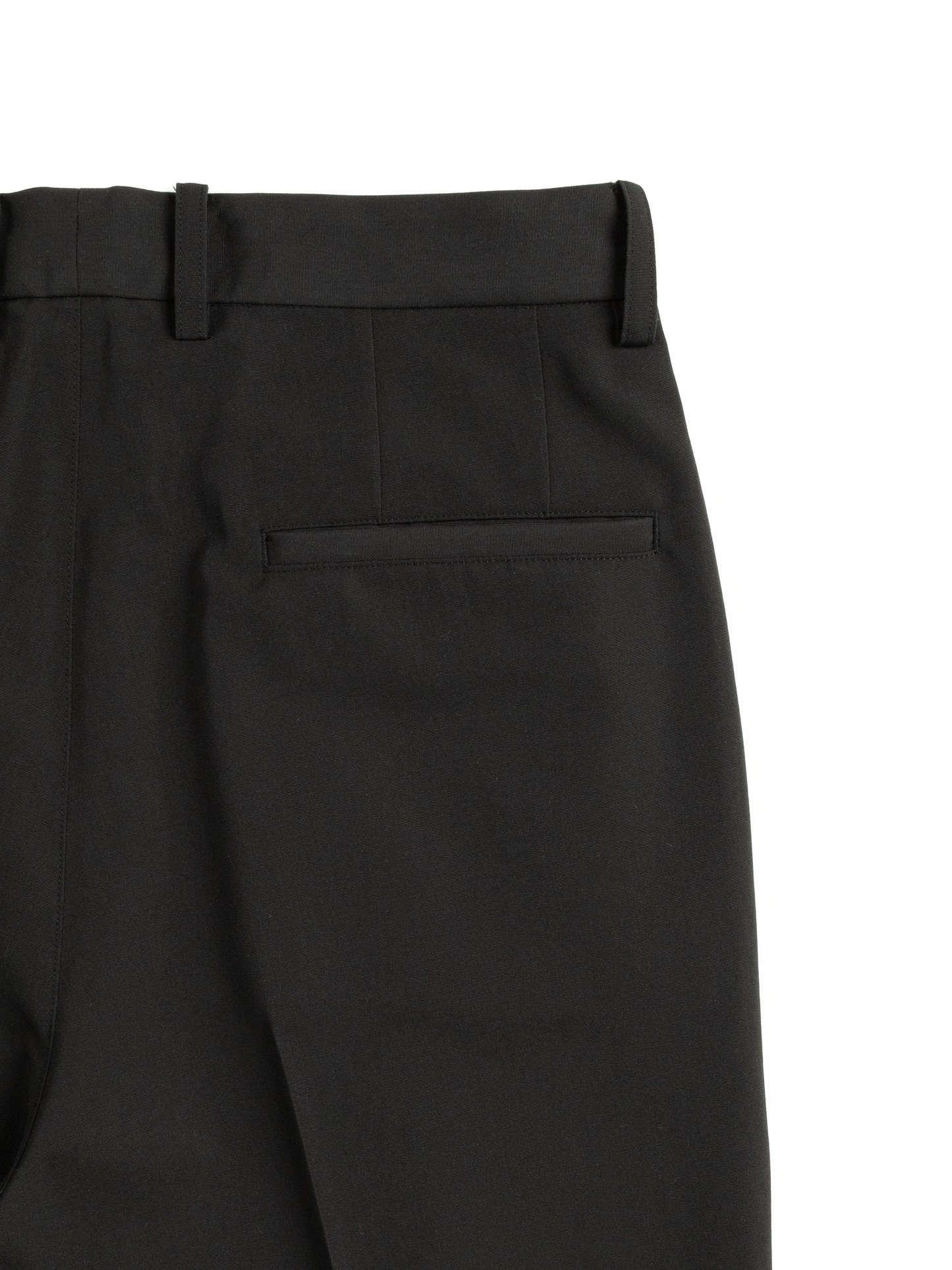 THE FINEST WOOL CANVAS SLACKS|BLACK