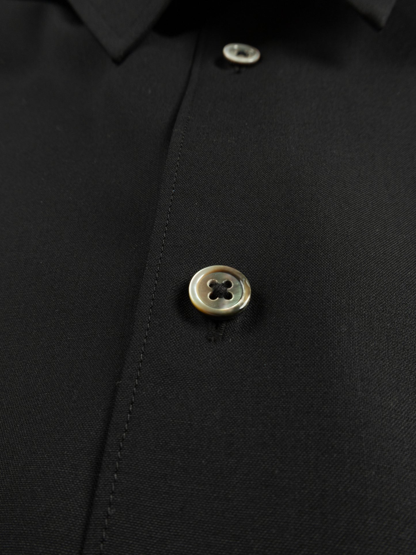 Super180's WORSTED WOOL SHIRTS|BLACK