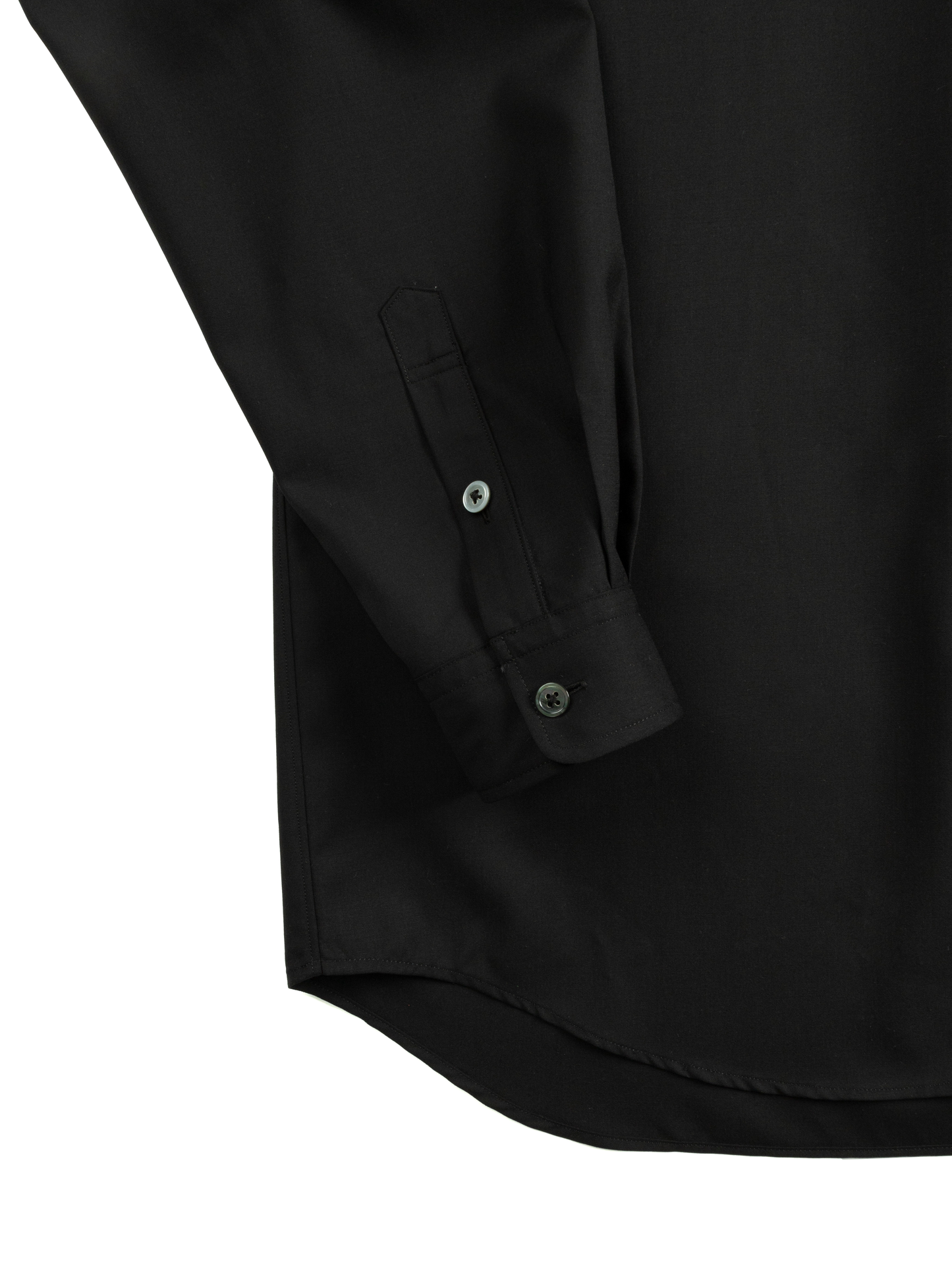 Super180's WORSTED WOOL SHIRTS|BLACK