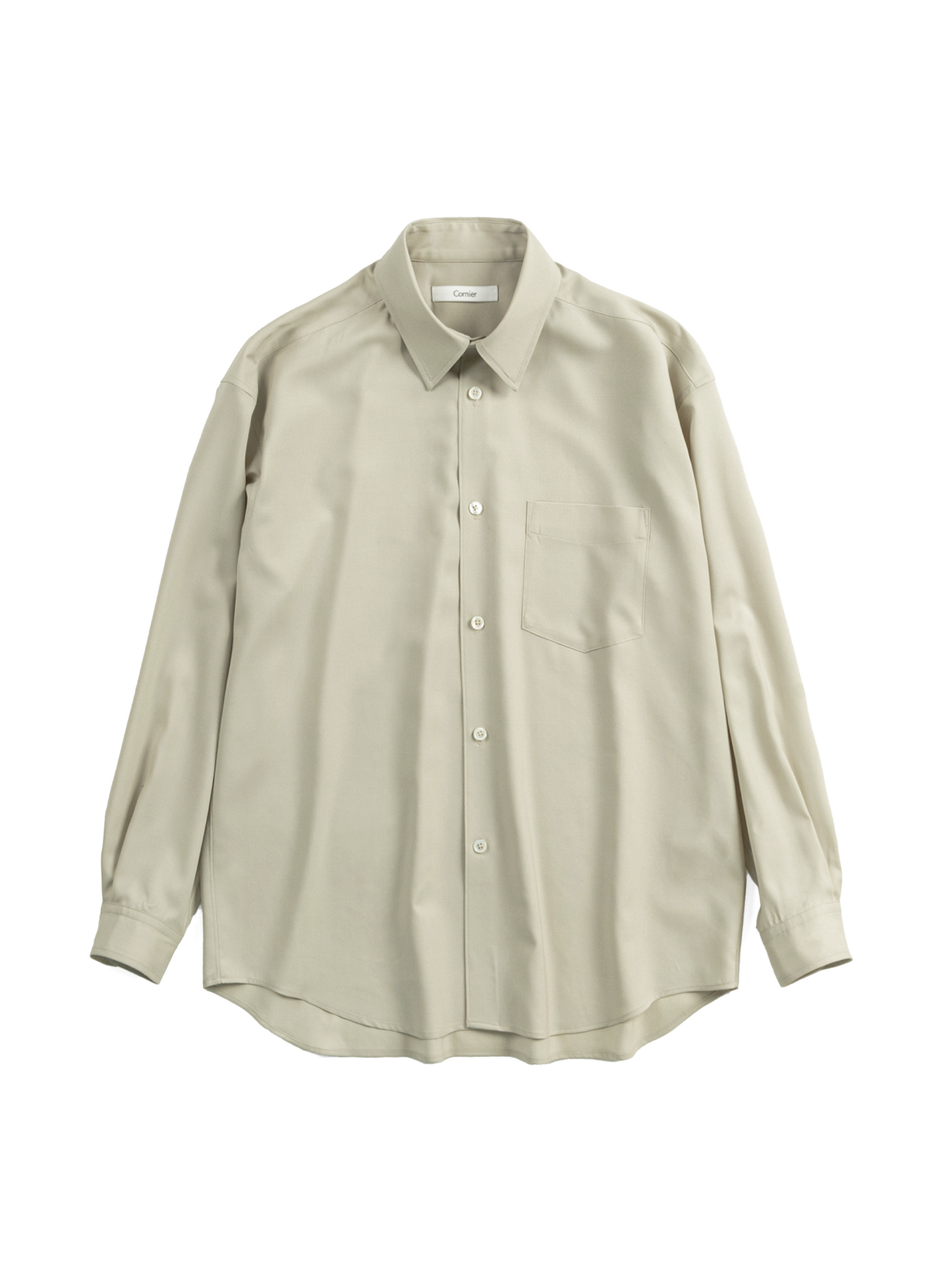 Super180's WORSTED WOOL SHIRTS|IVORY