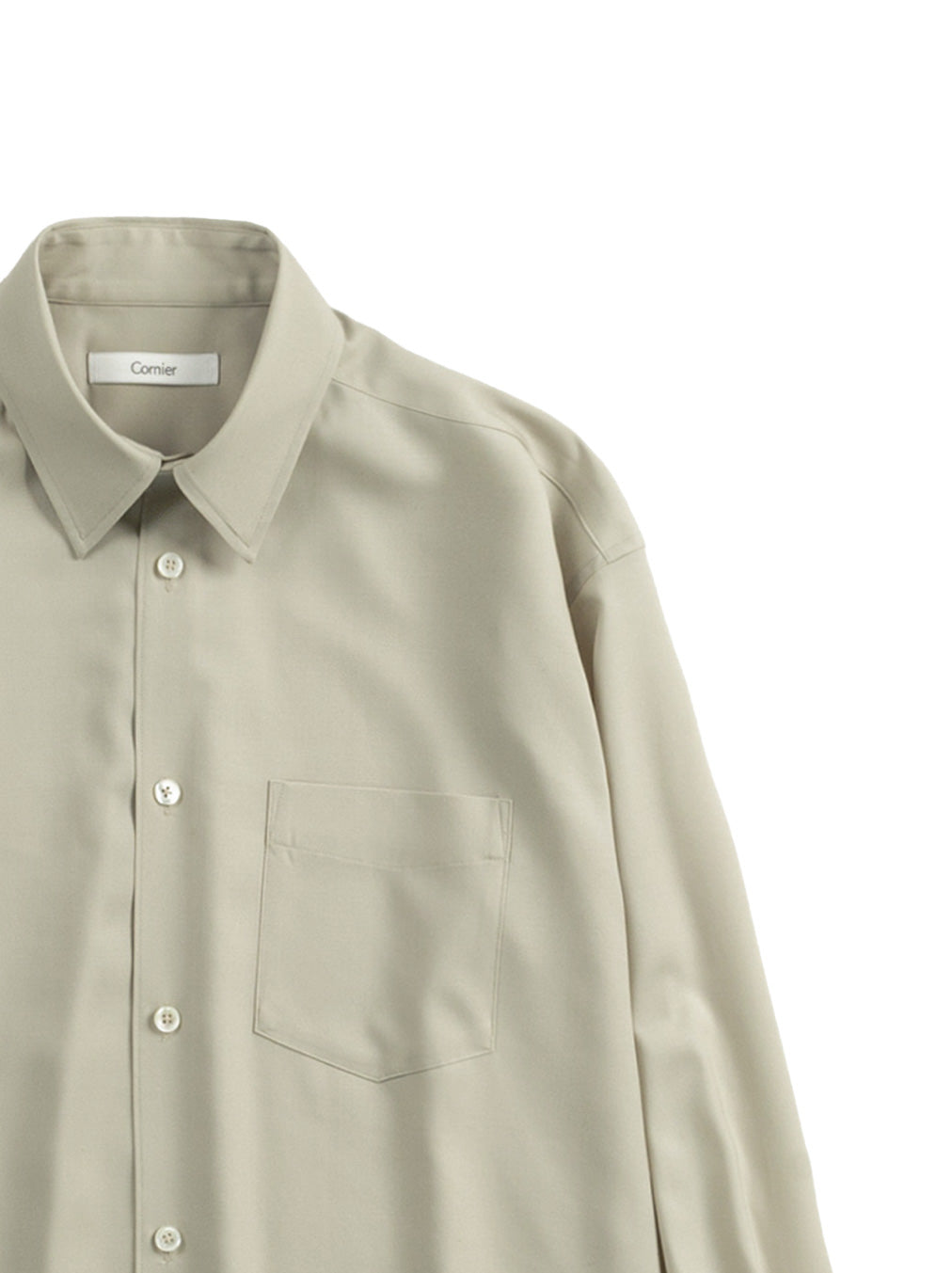 Super180's WORSTED WOOL SHIRTS|IVORY