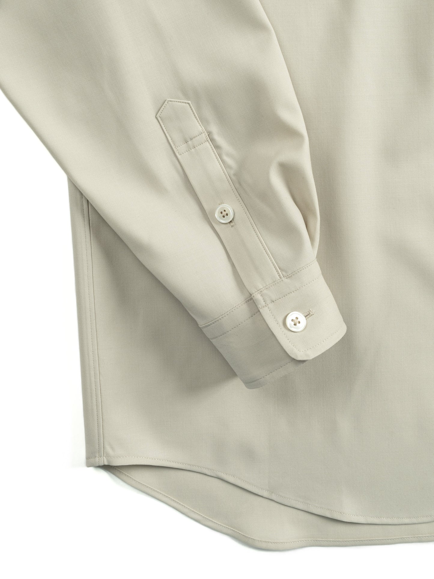 Super180's WORSTED WOOL SHIRTS|IVORY