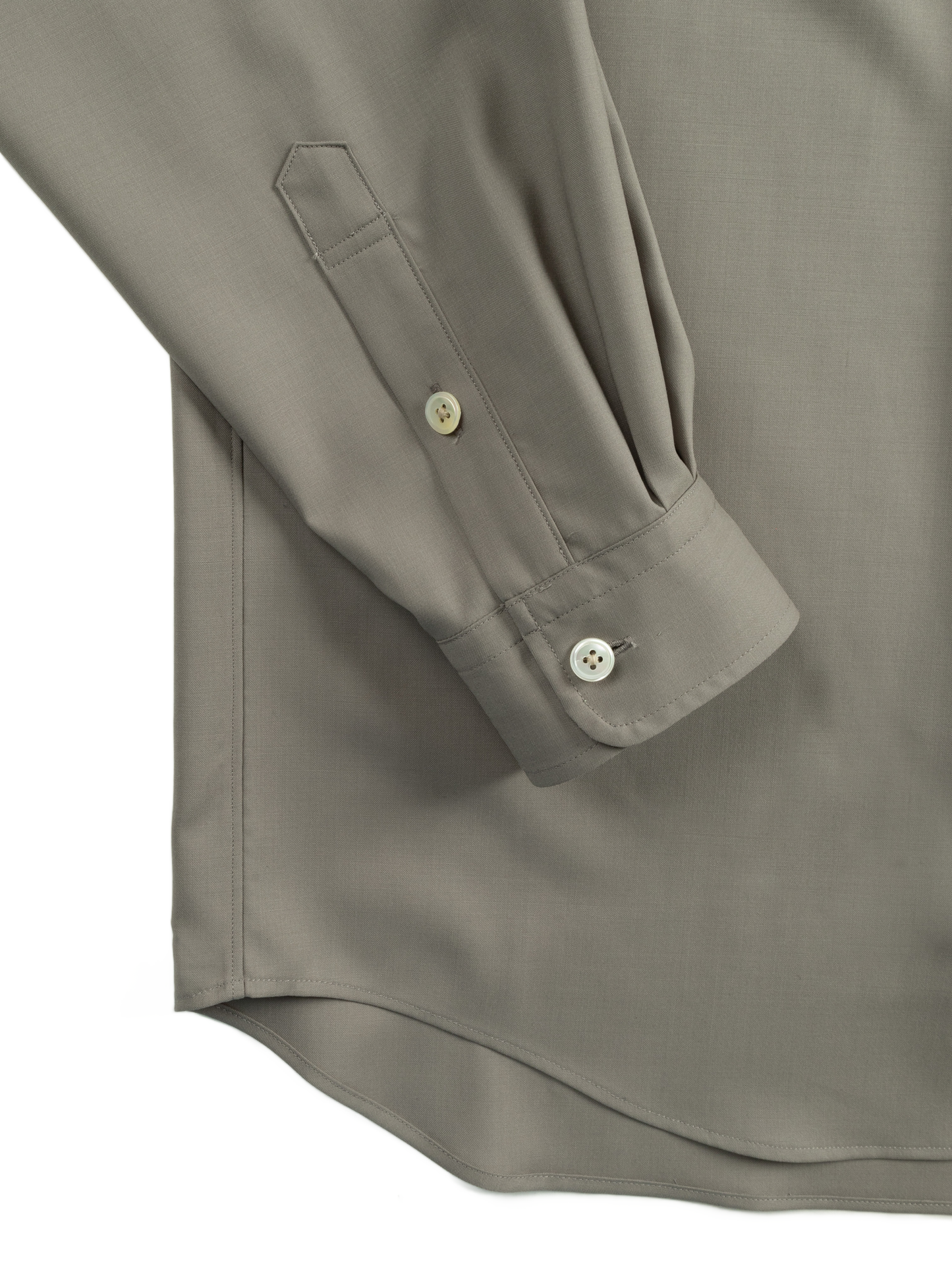 Super180's WORSTED WOOL SHIRTS|LIGHT GRAY
