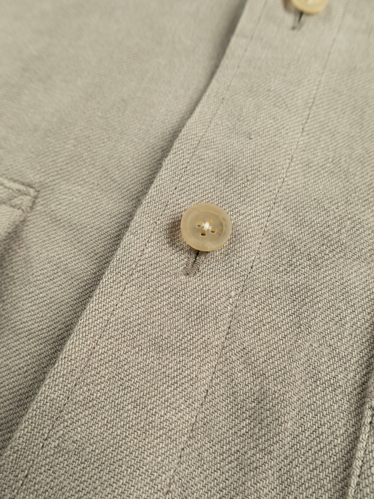 WASHED LINEN TWILL WORK SHIRTS|GREIGE