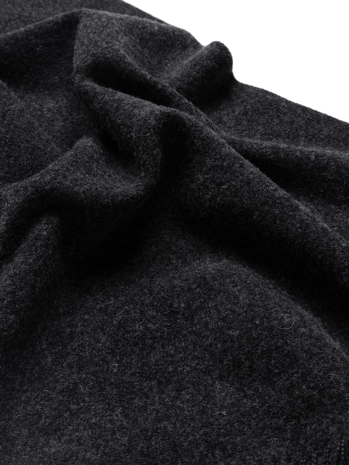 Super170's WOOL KNIT NECKERCHIEF|CHARCOAL