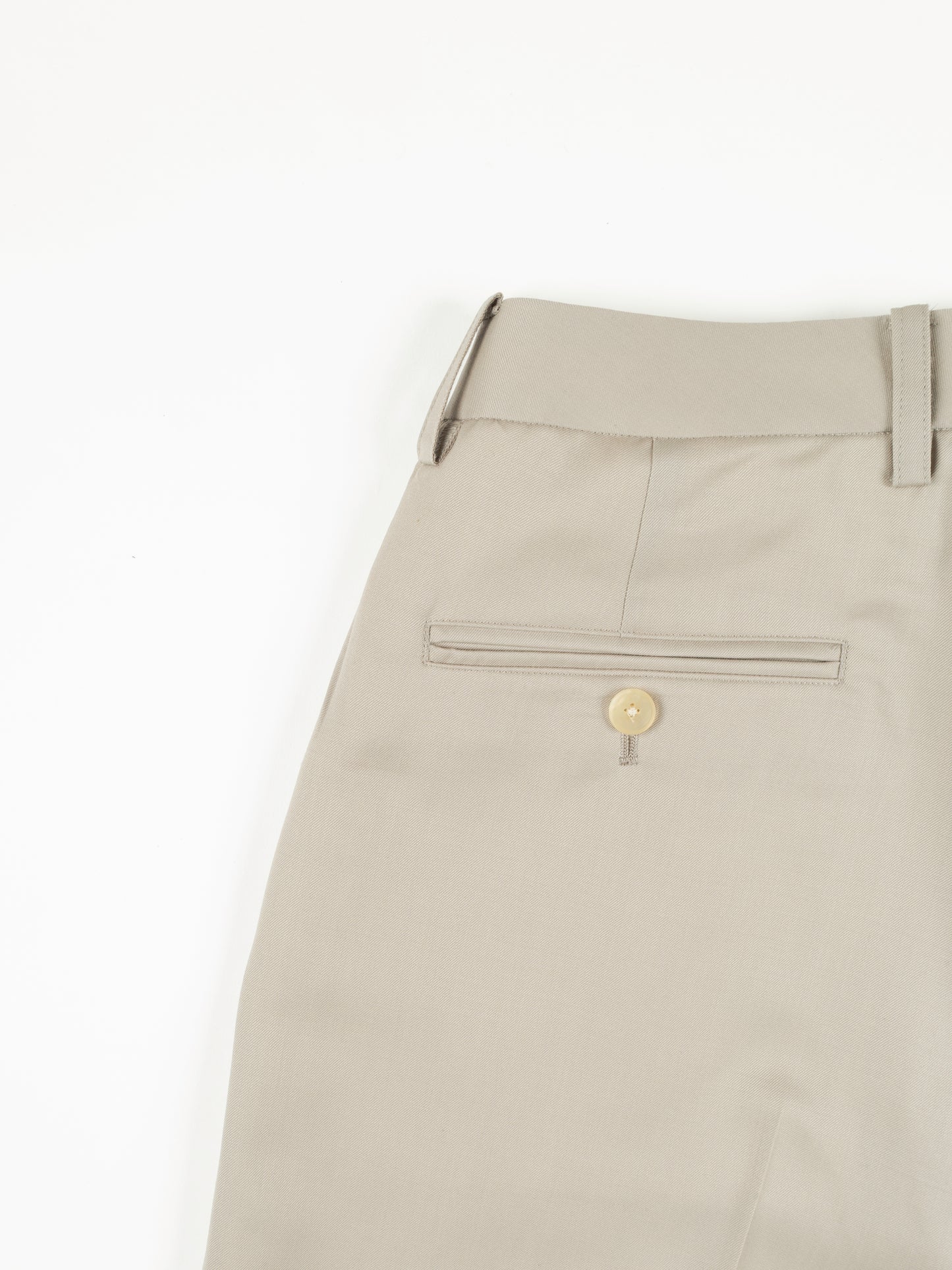 Super130's Worsted Wool Light Gabardine Slacks for Women|Dusty Beige