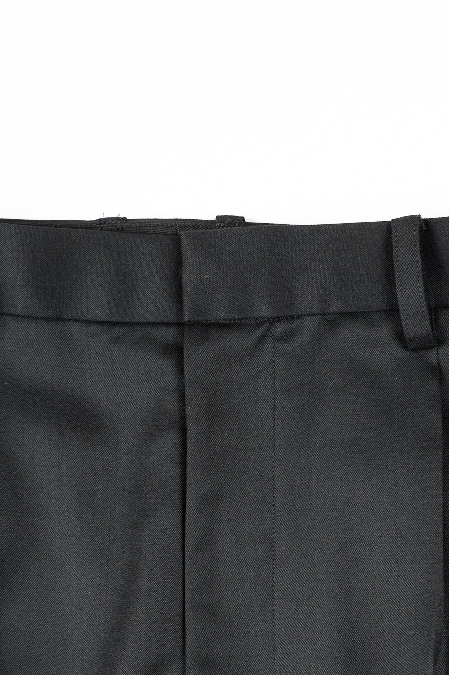 Super130's WORSTED WOOL LIGHT GABARDINE SLACKS for WOMEN|BLACK