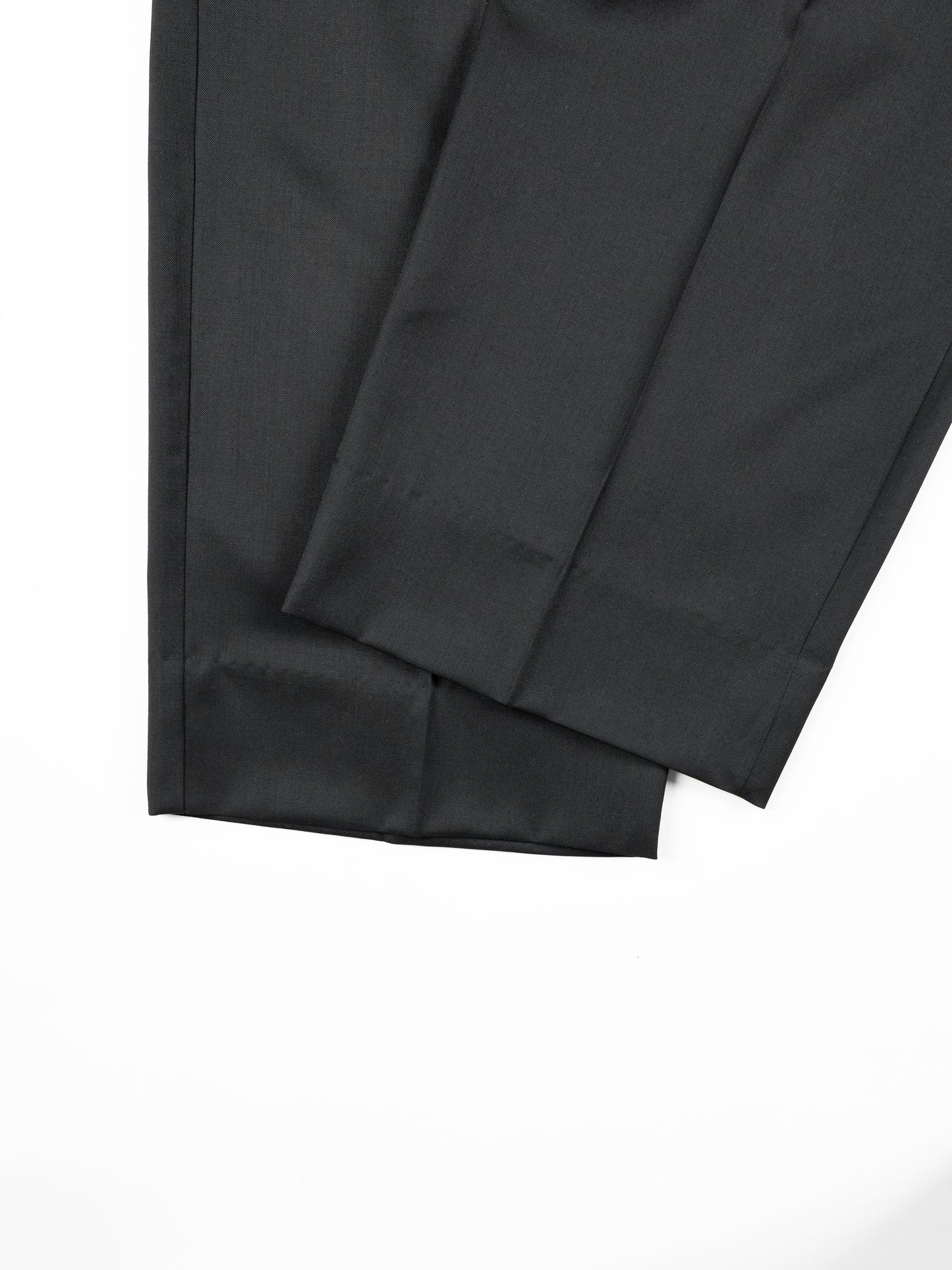 Super130's WORSTED WOOL LIGHT GABARDINE SLACKS for WOMEN|BLACK
