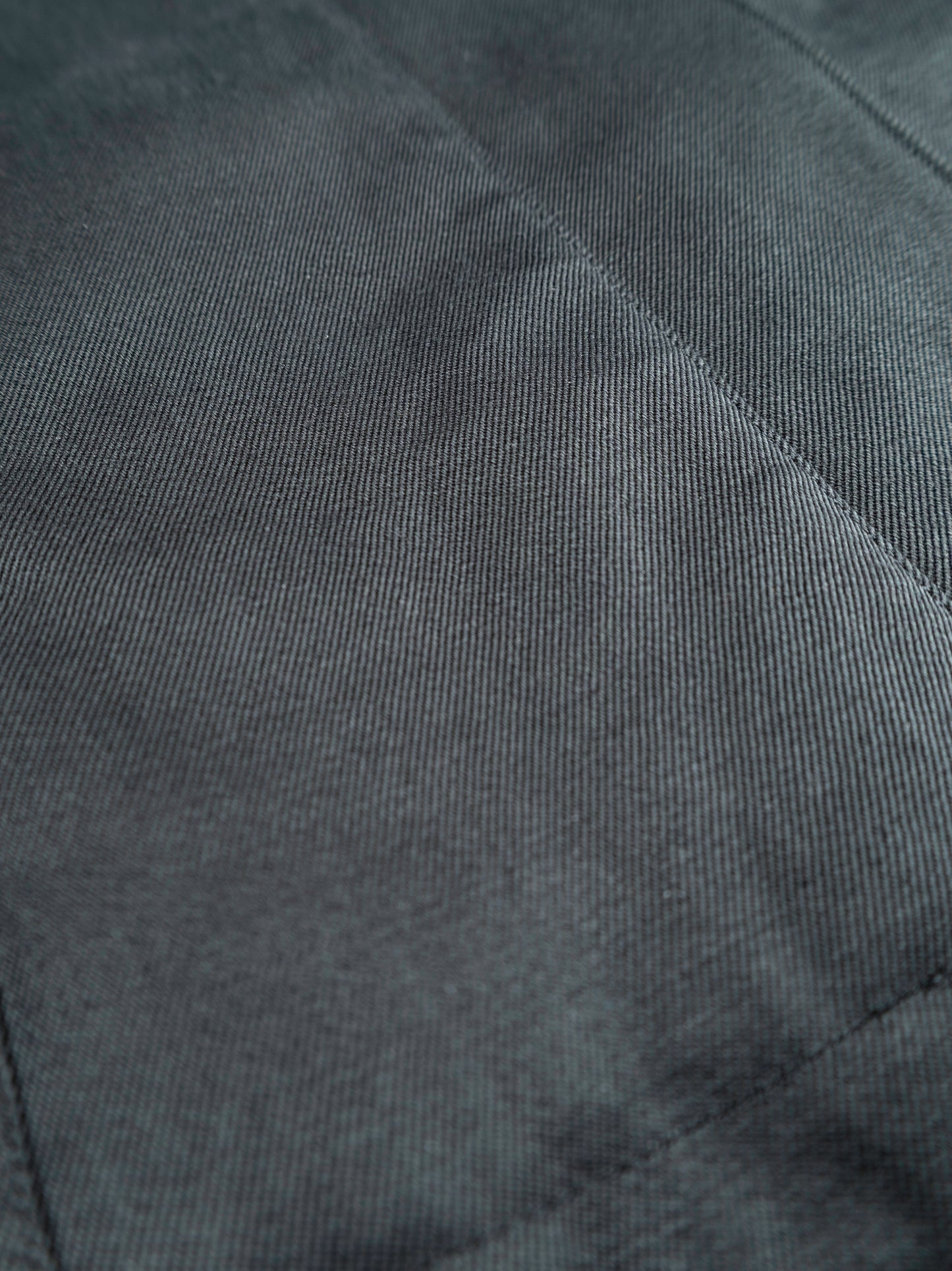 LEATHER COLLAR FINX/ZIMBABWE COTTON TWILL BLOUSON|BLACK