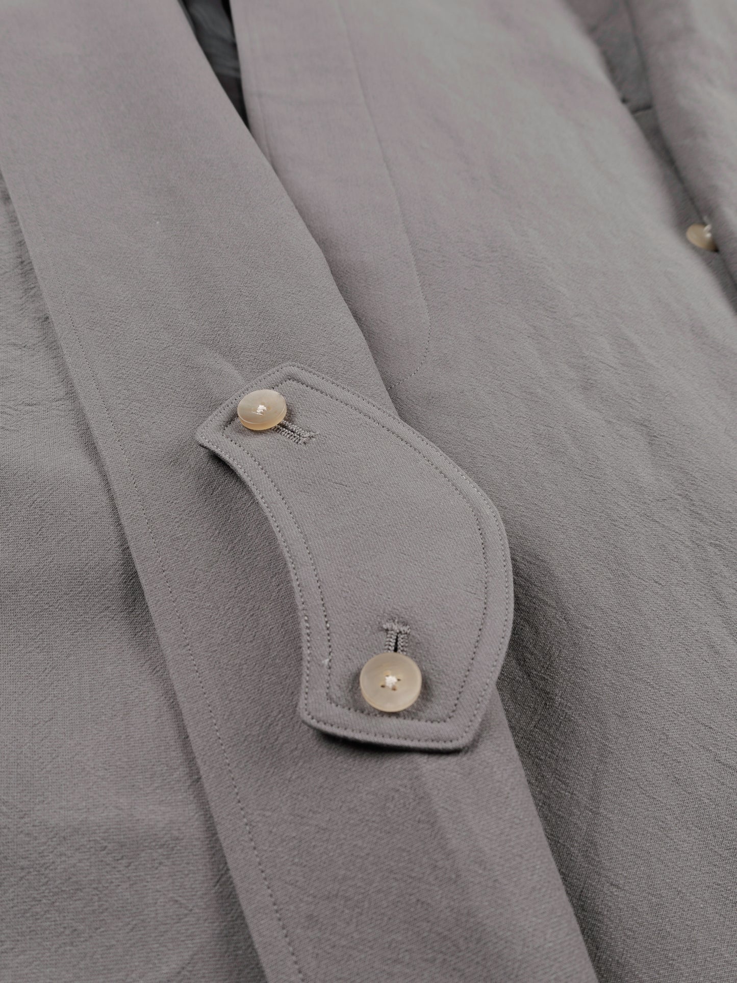 WORSTED WOOL/PAPER BALMACAAN LONG COAT|GRAY