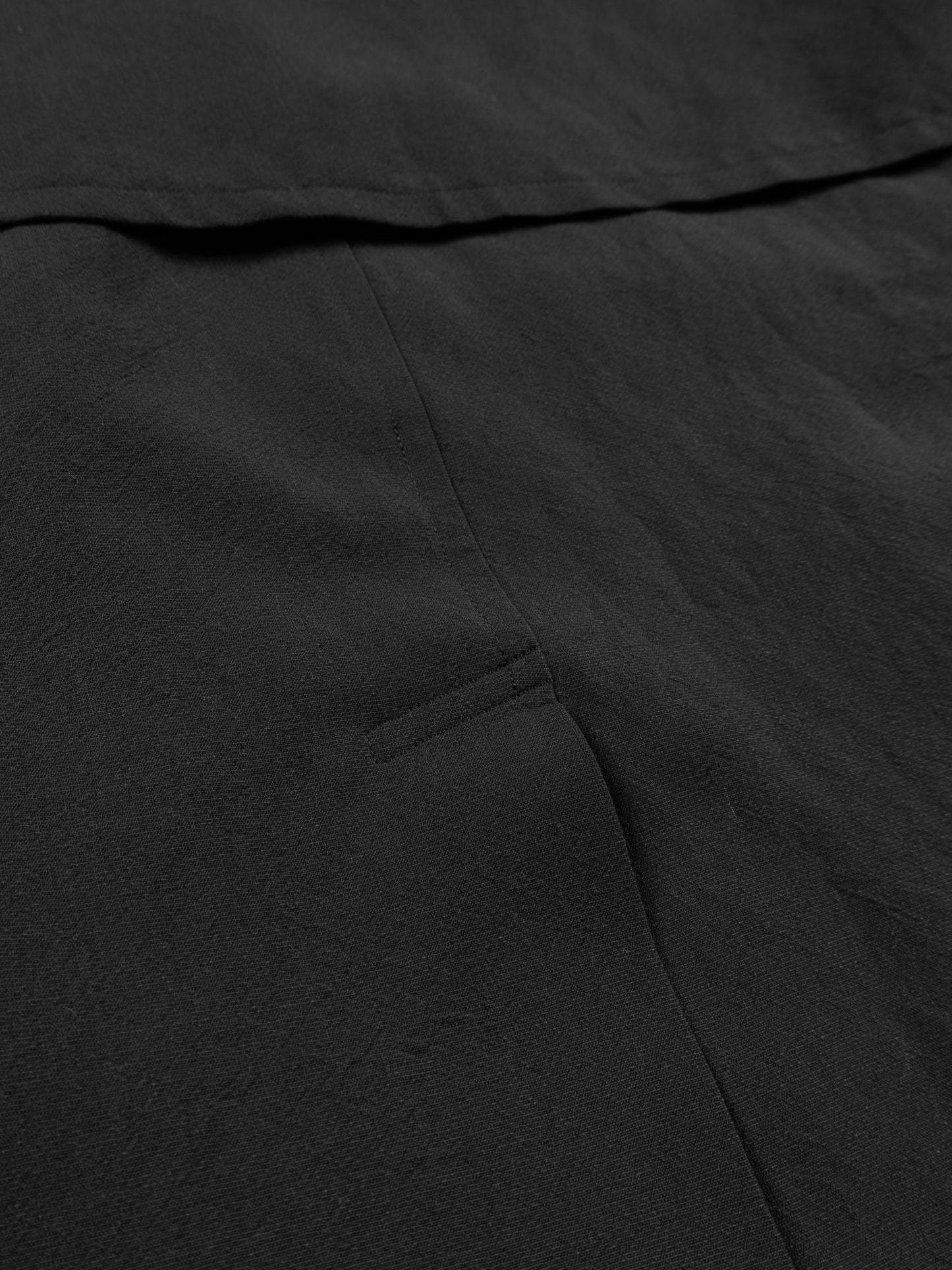 WORSTED WOOL/PAPER BALMACAAN LONG COAT|BLACK