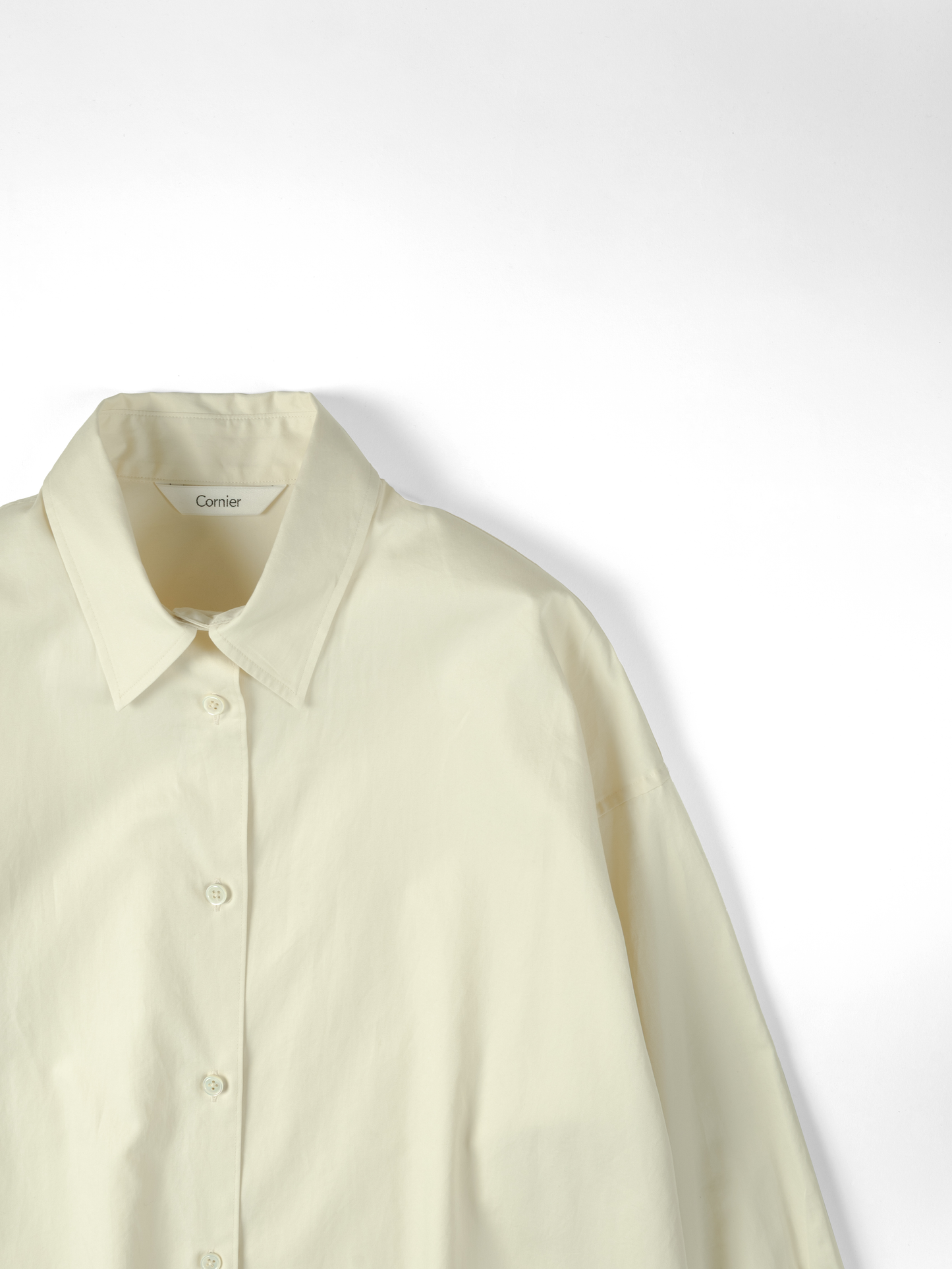FINX COTTON TWILL SHIRTS DRESS|LIGHT YELLOW