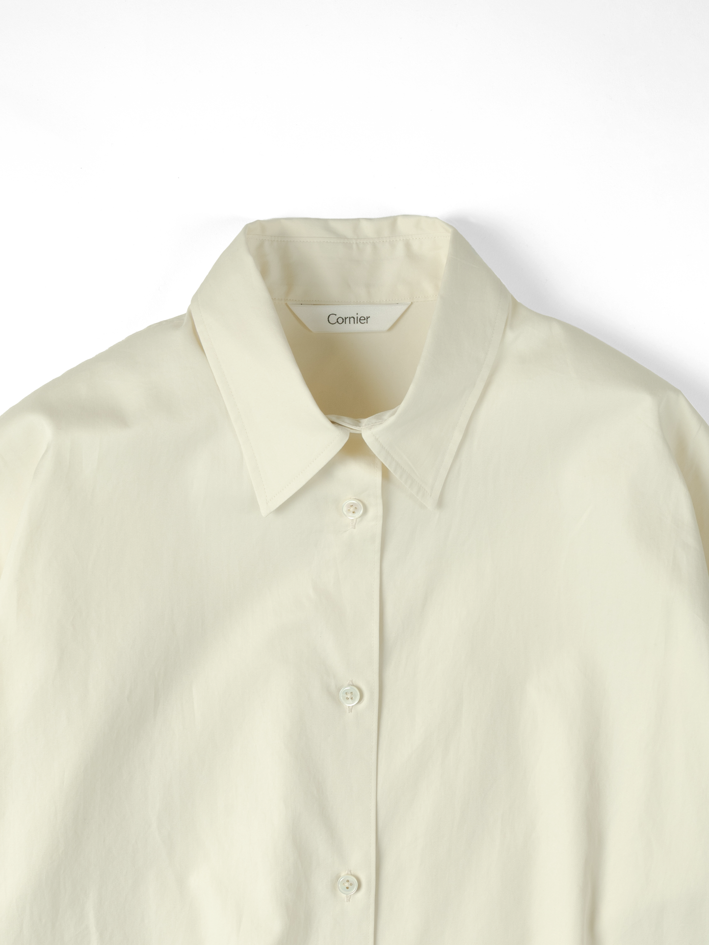 FINX COTTON TWILL SHIRTS DRESS|LIGHT YELLOW