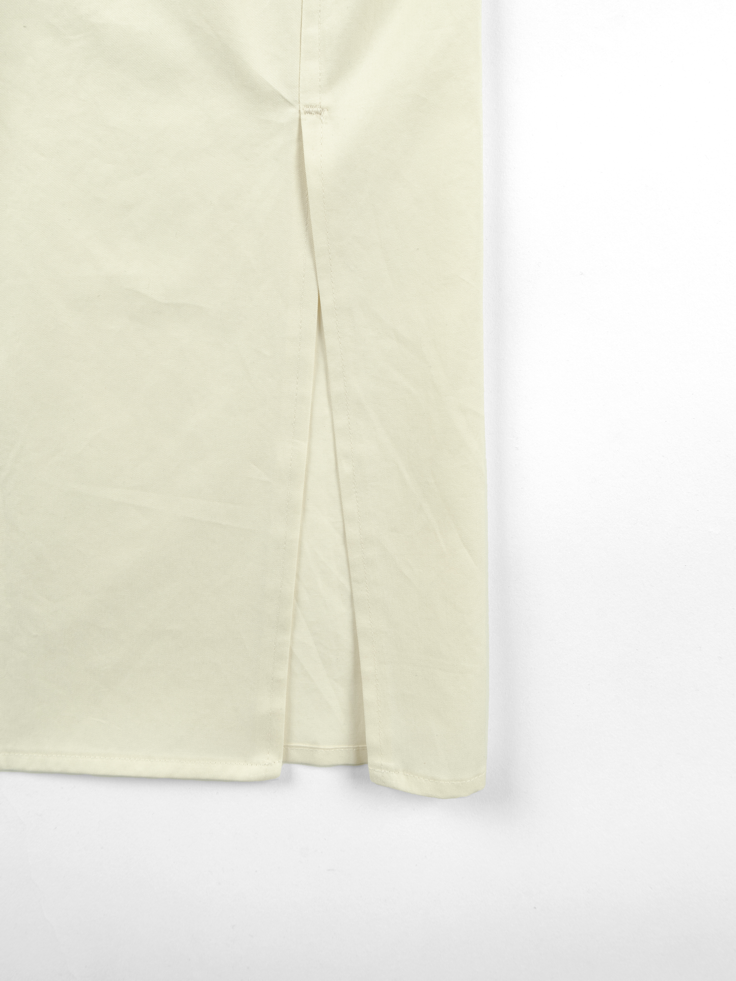 FINX COTTON TWILL SHIRTS DRESS|LIGHT YELLOW